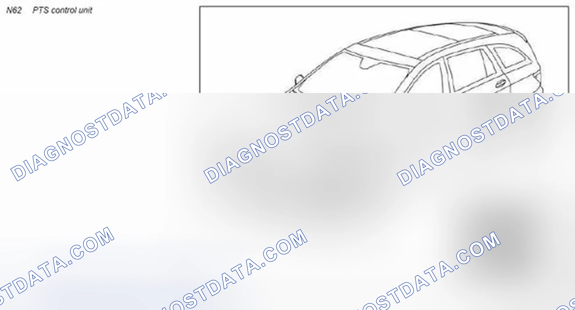 Scheme 44: Parktronic system (PTS) control unit, component description - GF54.65-P-5000RT