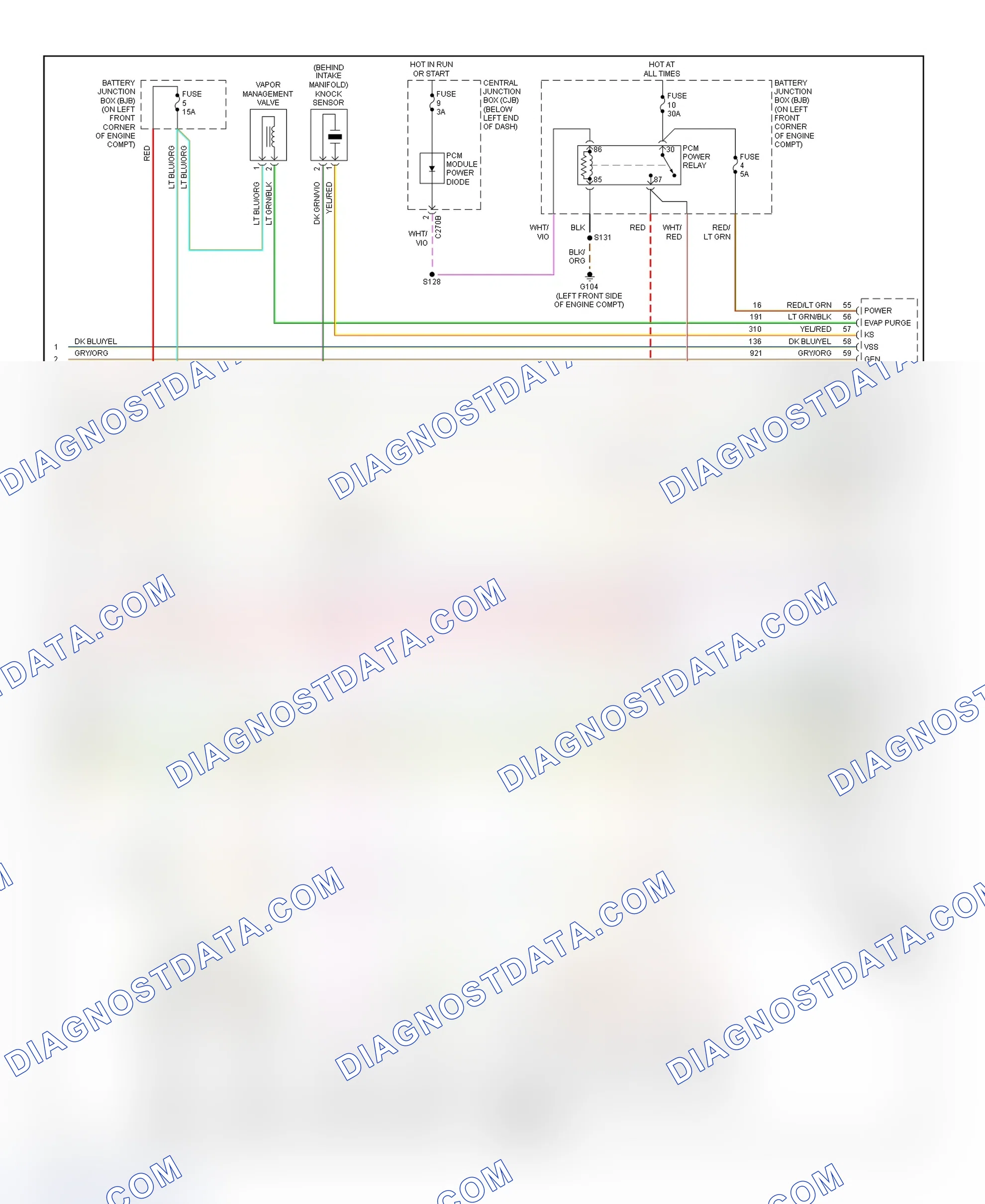 Scheme 53: PCM Wiring Diagram (Escape - 2.0L - 3 Of 3)