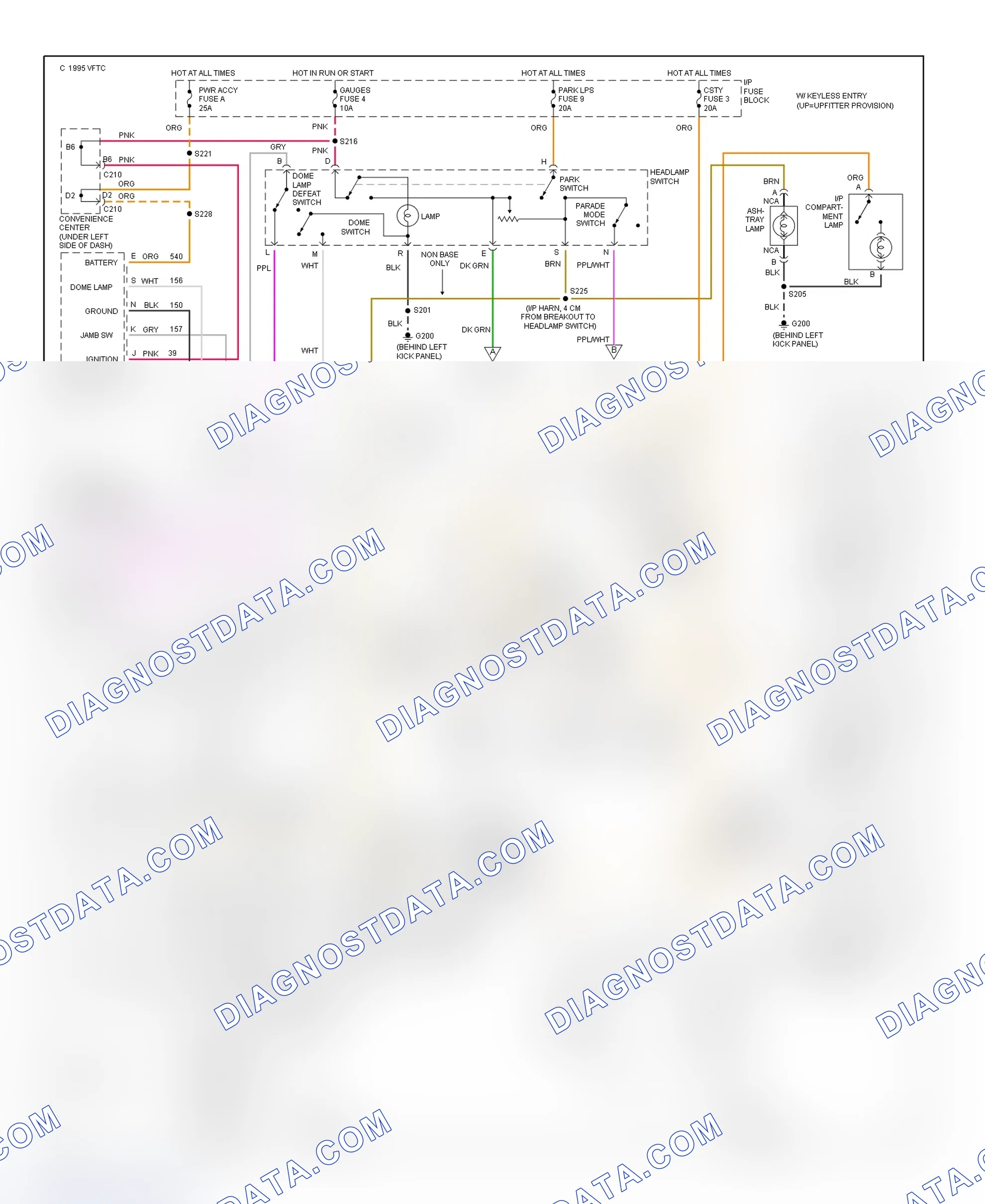 Scheme 37: Illumination/Interior Lights Wiring Diagram (Express & Savana - 2 Of 3)