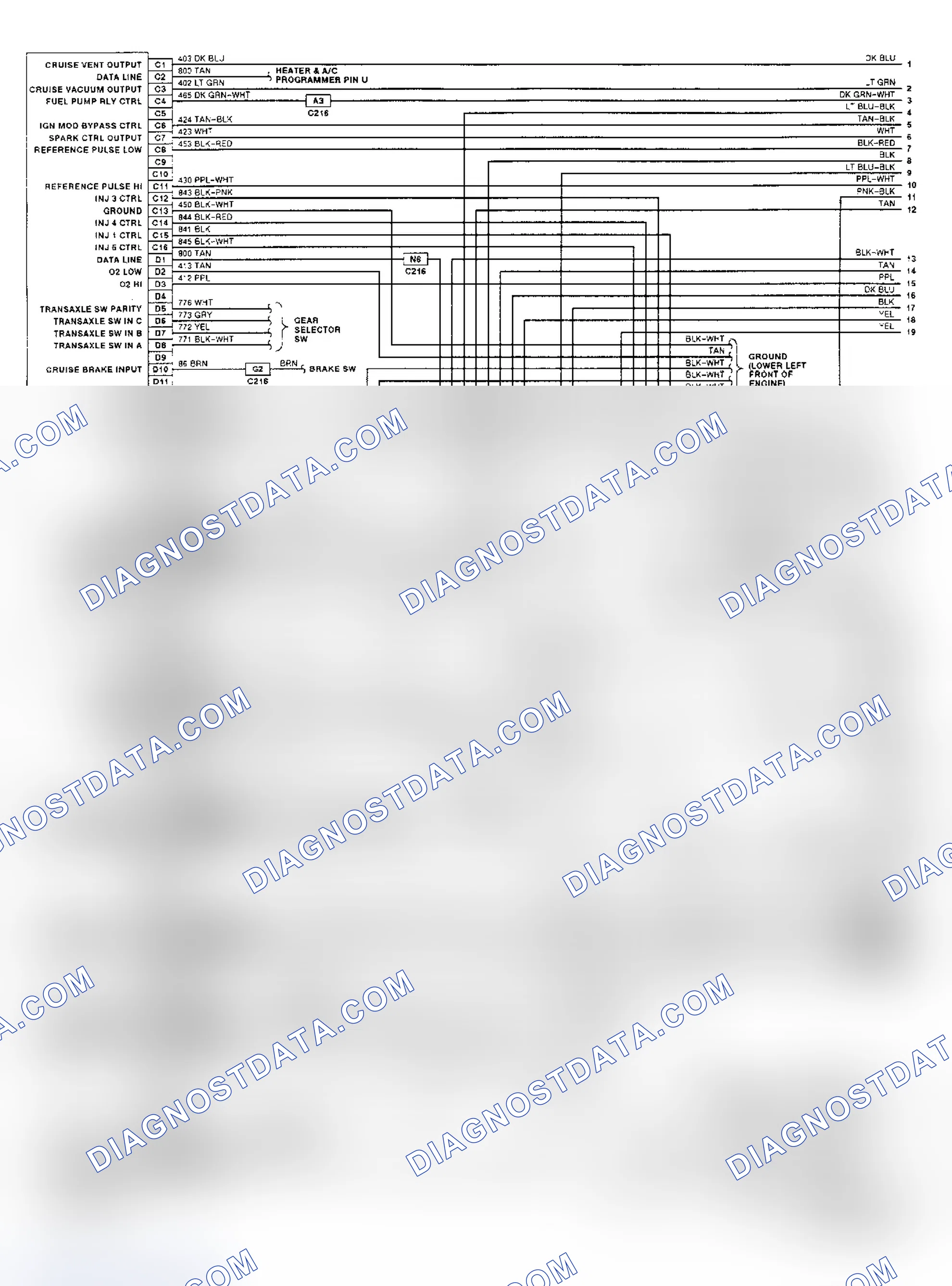 Scheme 33: 3.8L (VIN L) PCM Wiring Diagram (Riviera - 1 Of 2)