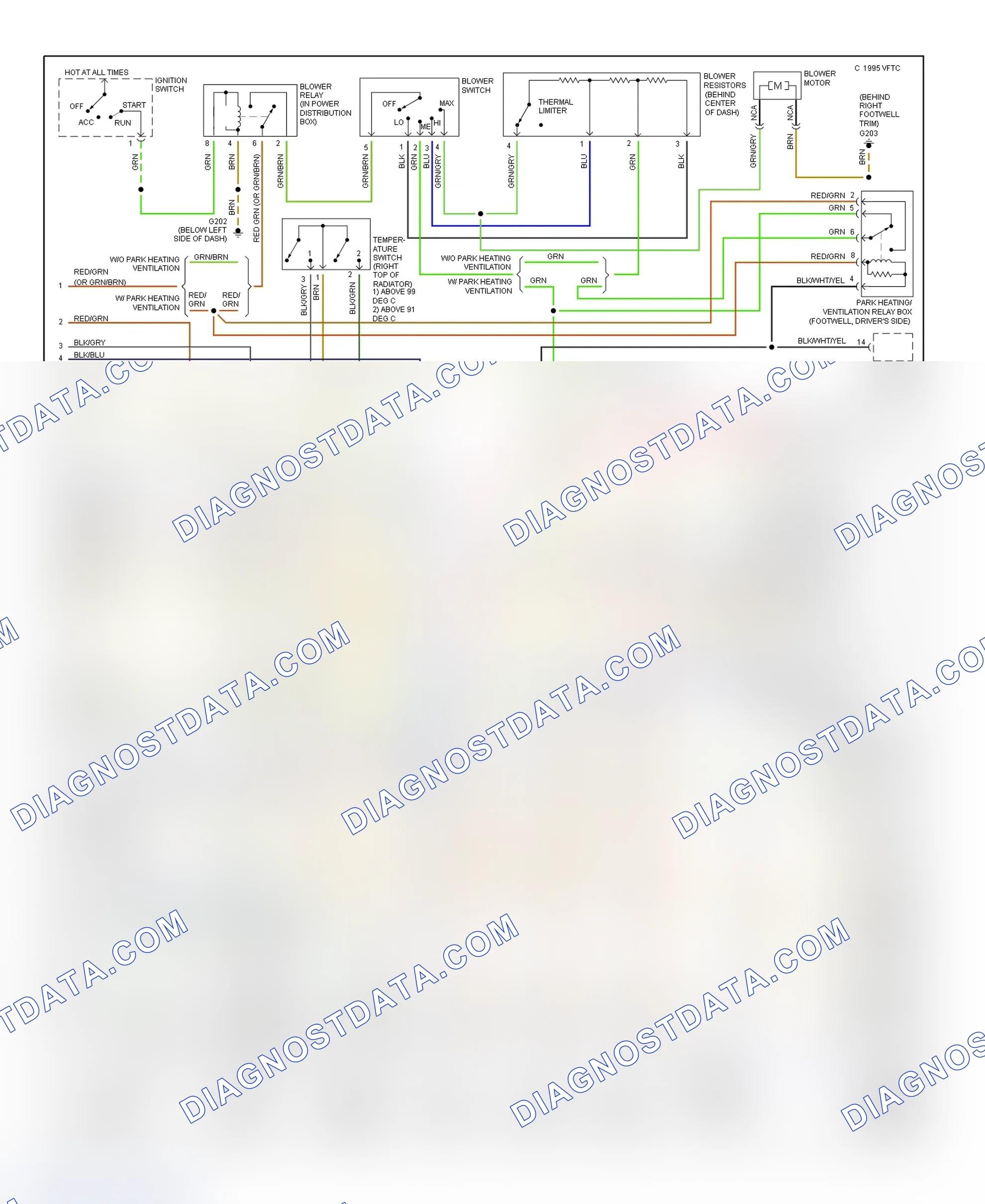 Scheme 6: Automatic A/C-Heater System Schematic (1994-95 - 2 Of 2)