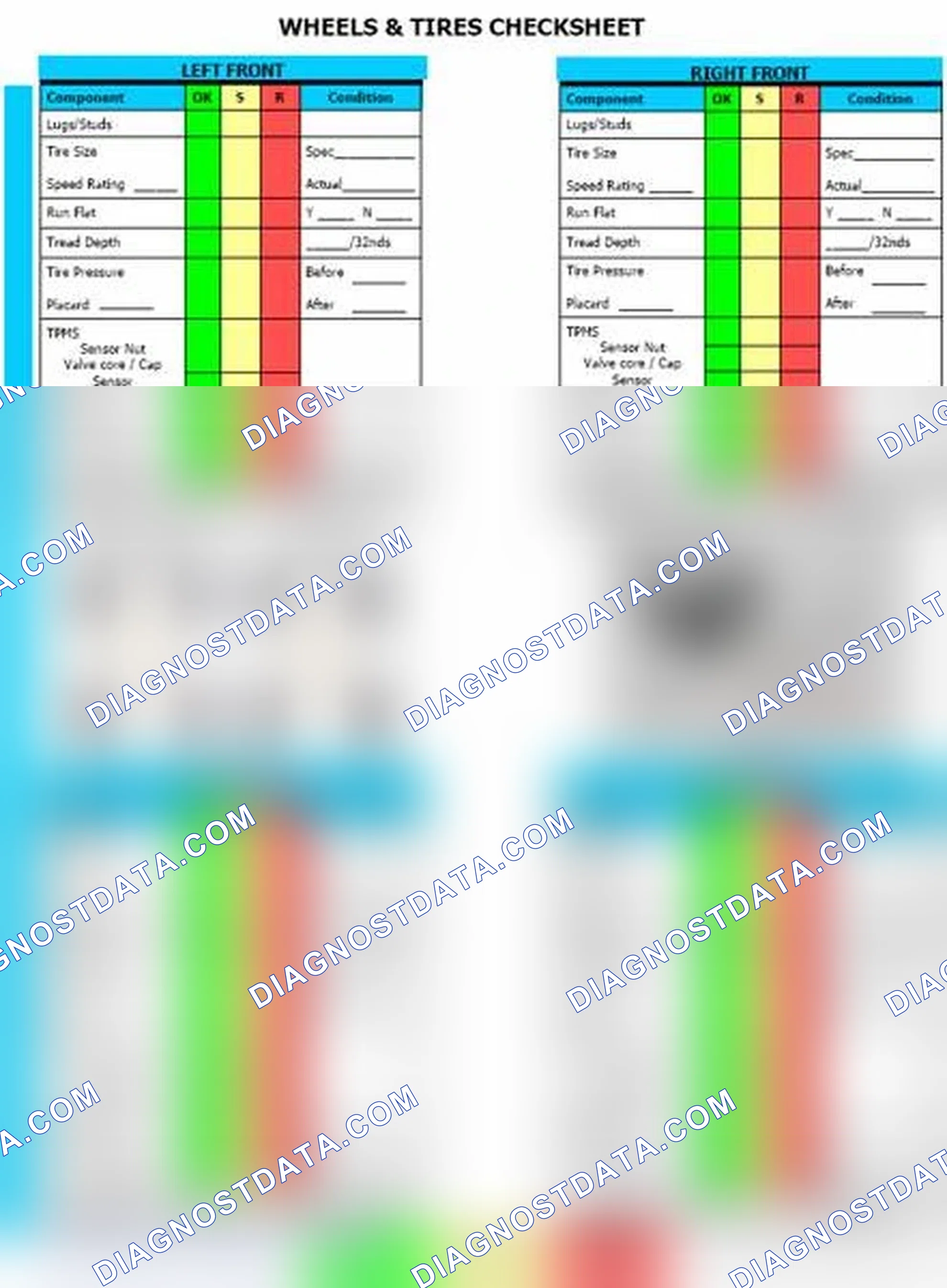 Scheme 35: Wheels & Tires Checksheet (2 Of 2)