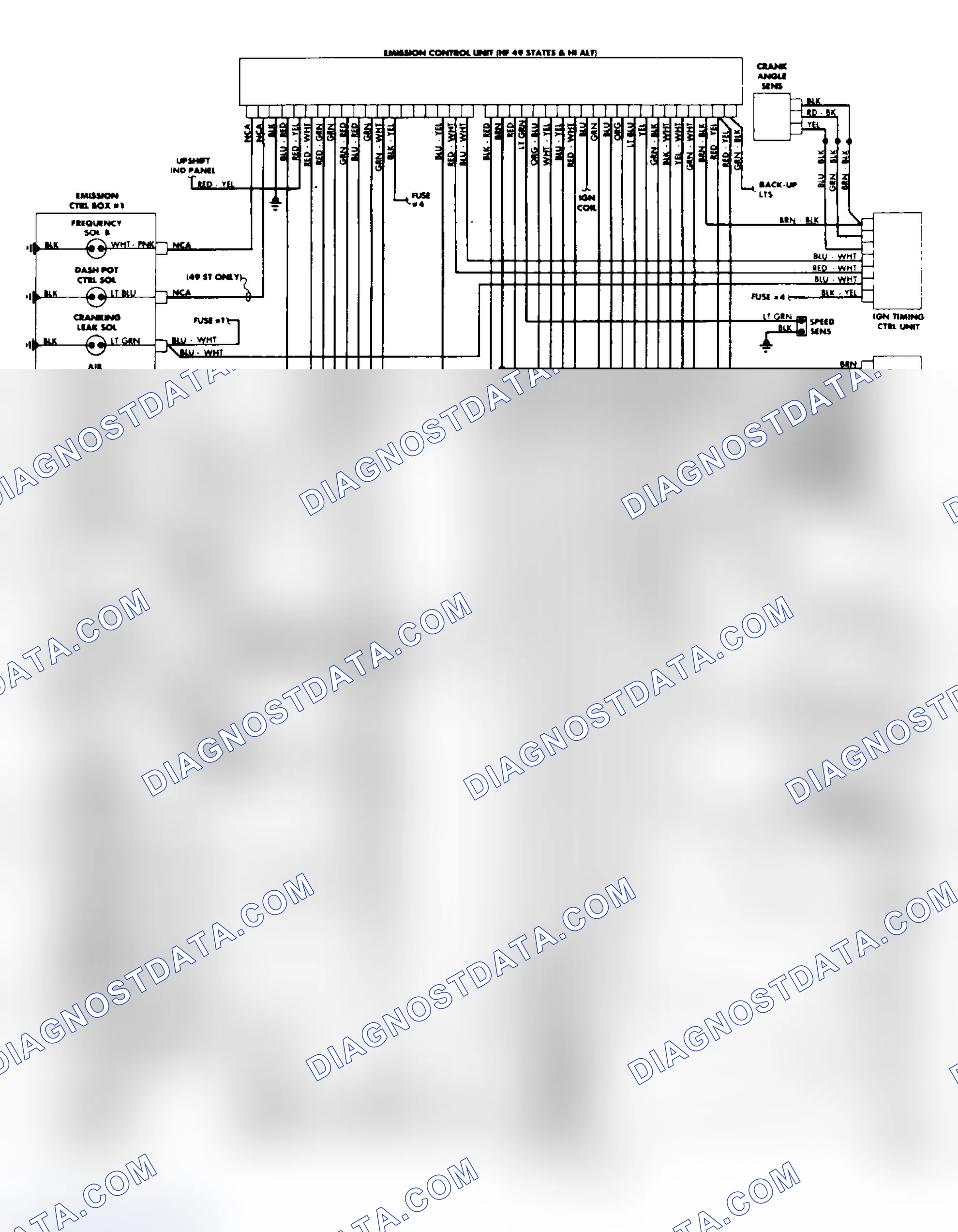 Scheme 37: Civic CRX HF Federal & High Altitude Wiring Diagram (Carb)