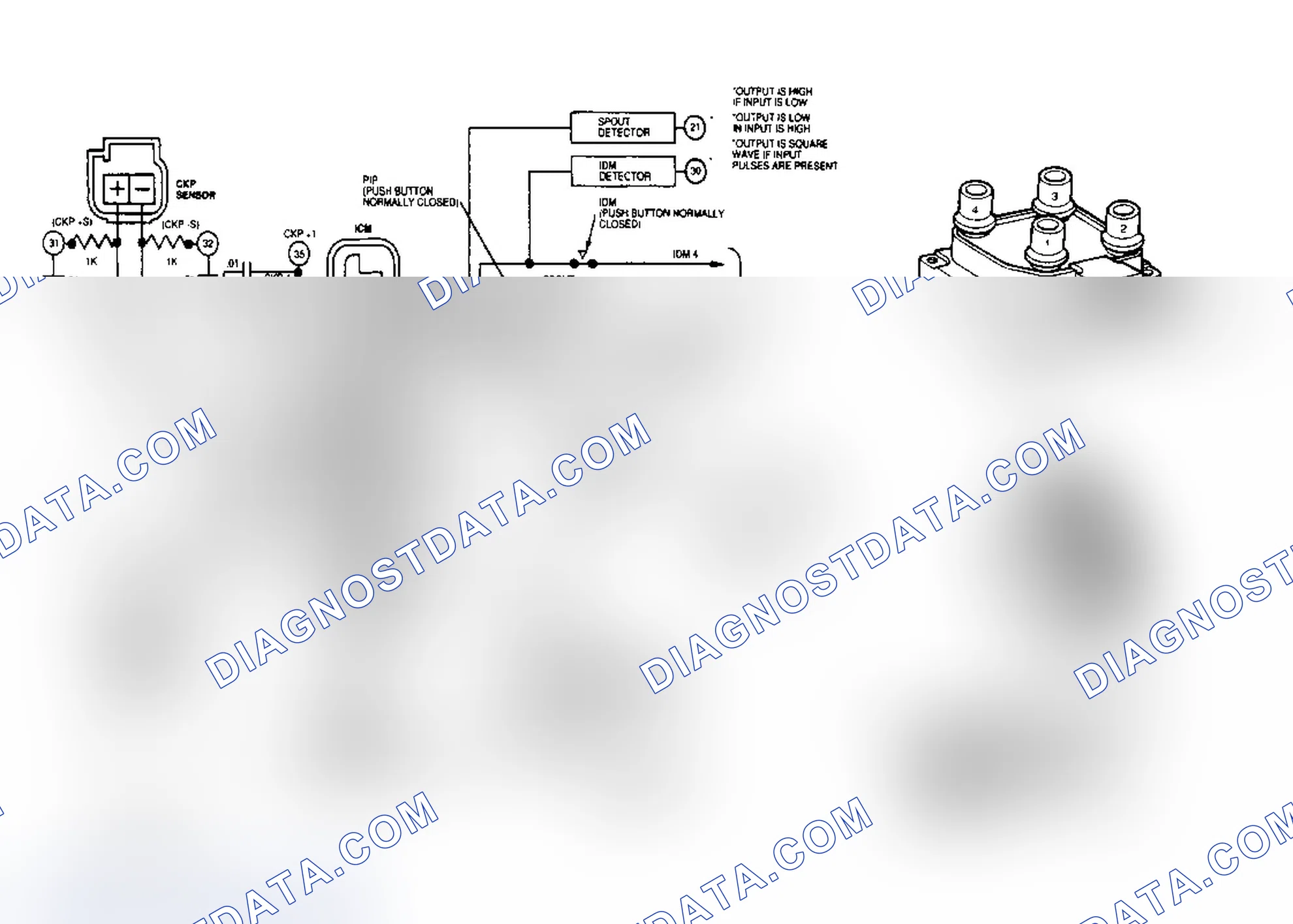 Scheme 191: EI System Connector Terminal & Component ID (1.9L)