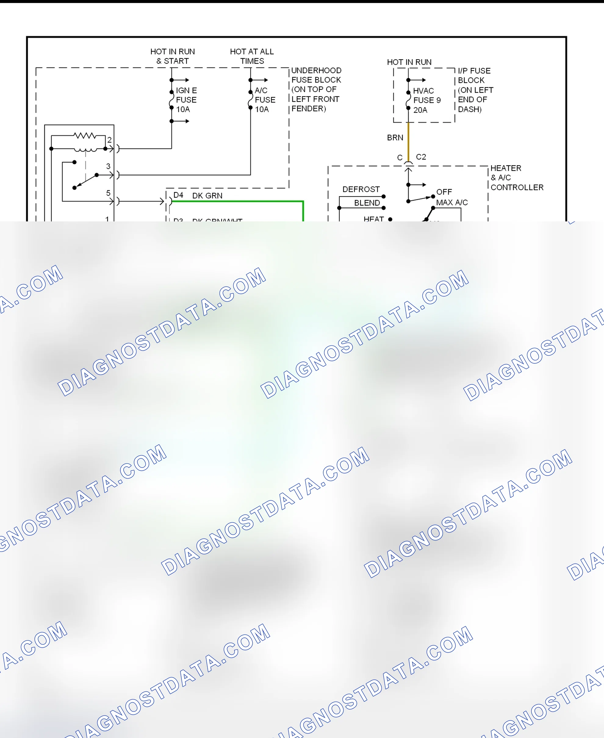 Scheme 40: A/C Compressor Clutch Control Circuit Wiring Diagram (2000-01 Blazer, Jimmy, Sonoma & S10 Pickup - With Manual A/C-Heater System & 4.3L VINs W & X Engine)