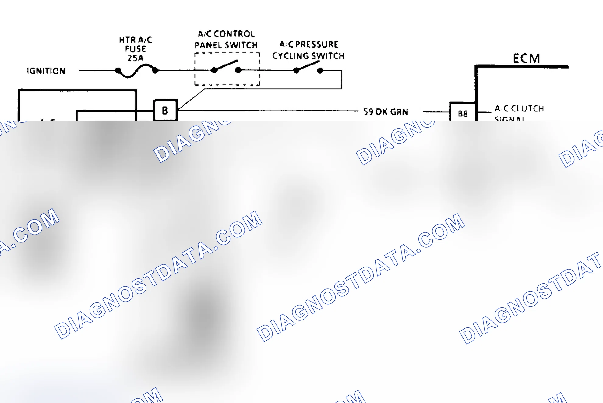 Scheme 158: A/C Clutch Control Diagnosis Schematic (2.8L)