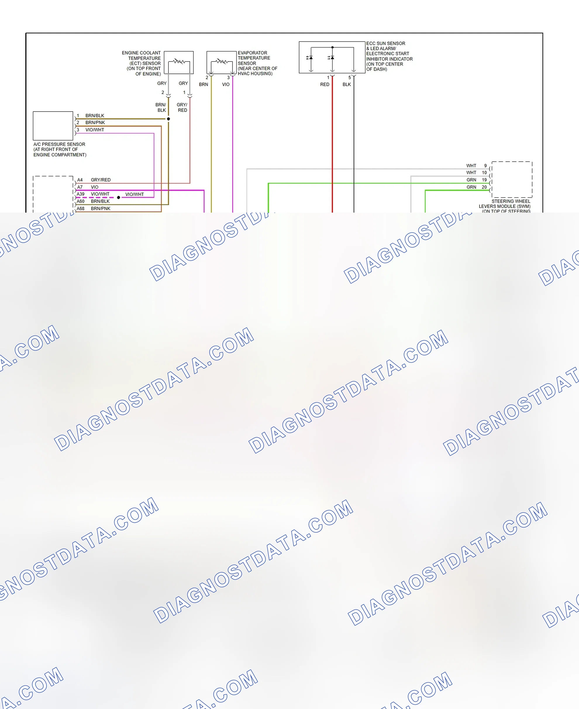 Scheme 2: Automatic A/C-Heater System Wiring Diagram (2000 S80 - 2 Of 2)