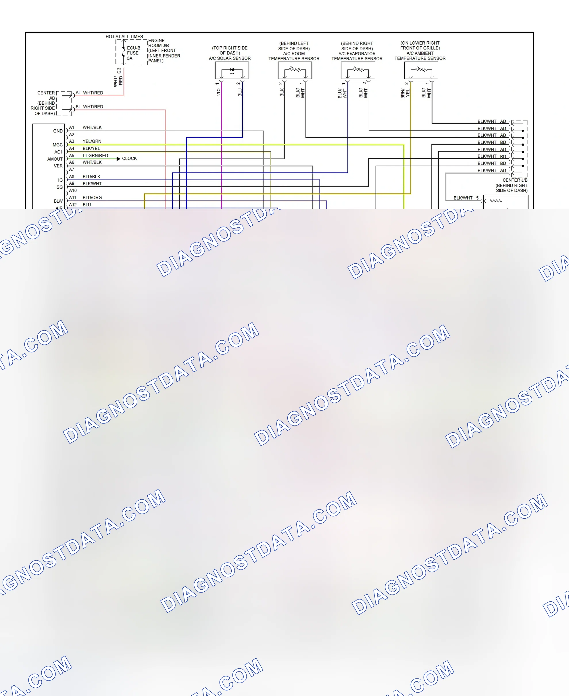 Scheme 1: Automatic A/C-Heater System Wiring Diagram (1 Of 2)