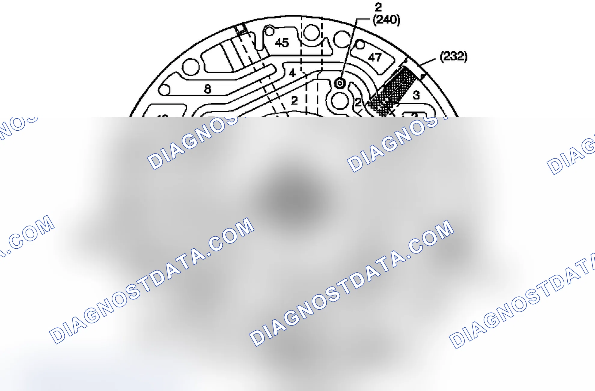 Scheme 25: Pump Cover Fluid Passages (Pump Body Side)