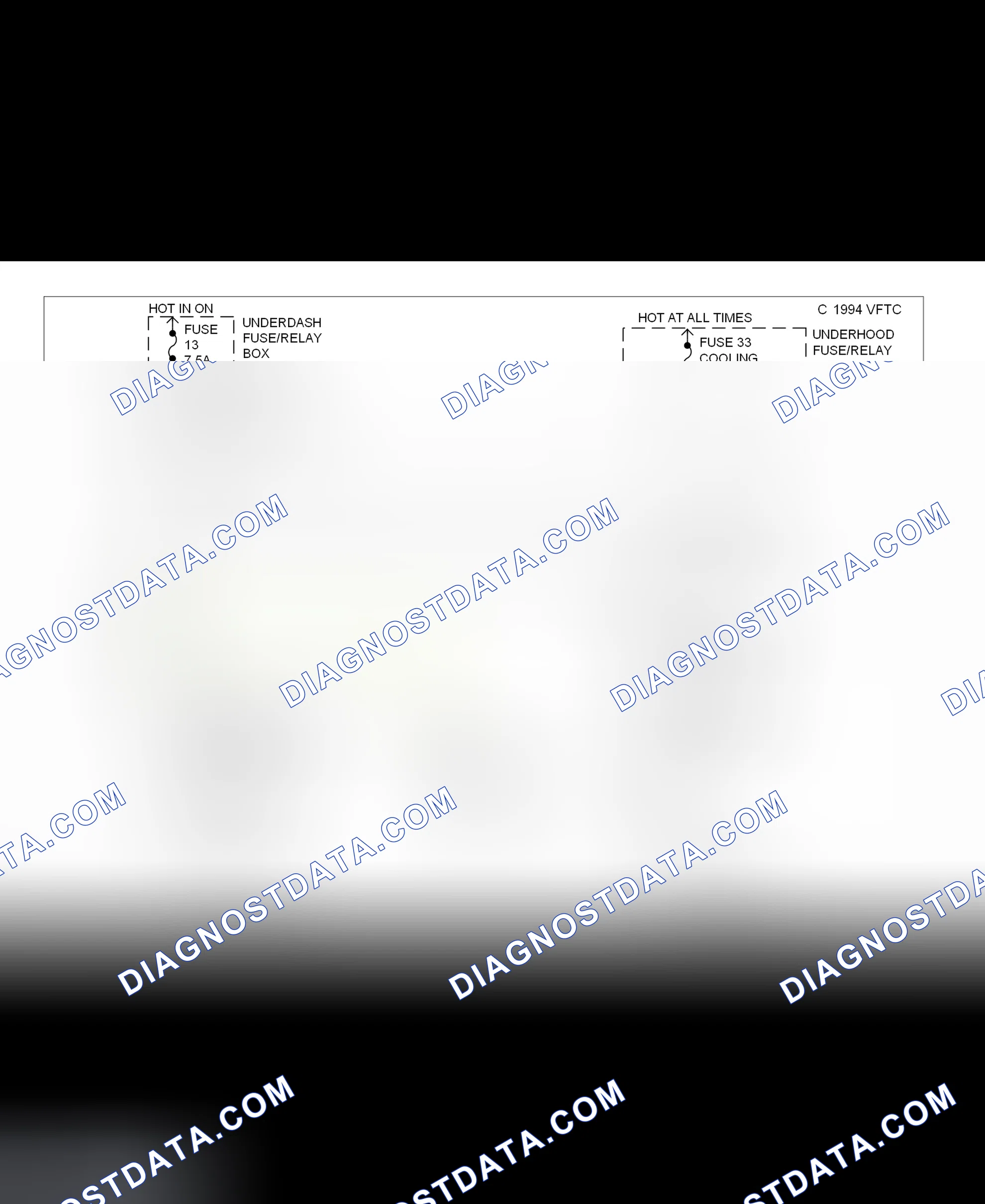 Scheme 8: Electric Cooling Fan System Wiring Diagram (1997 Civic Del Sol Without A/C)
