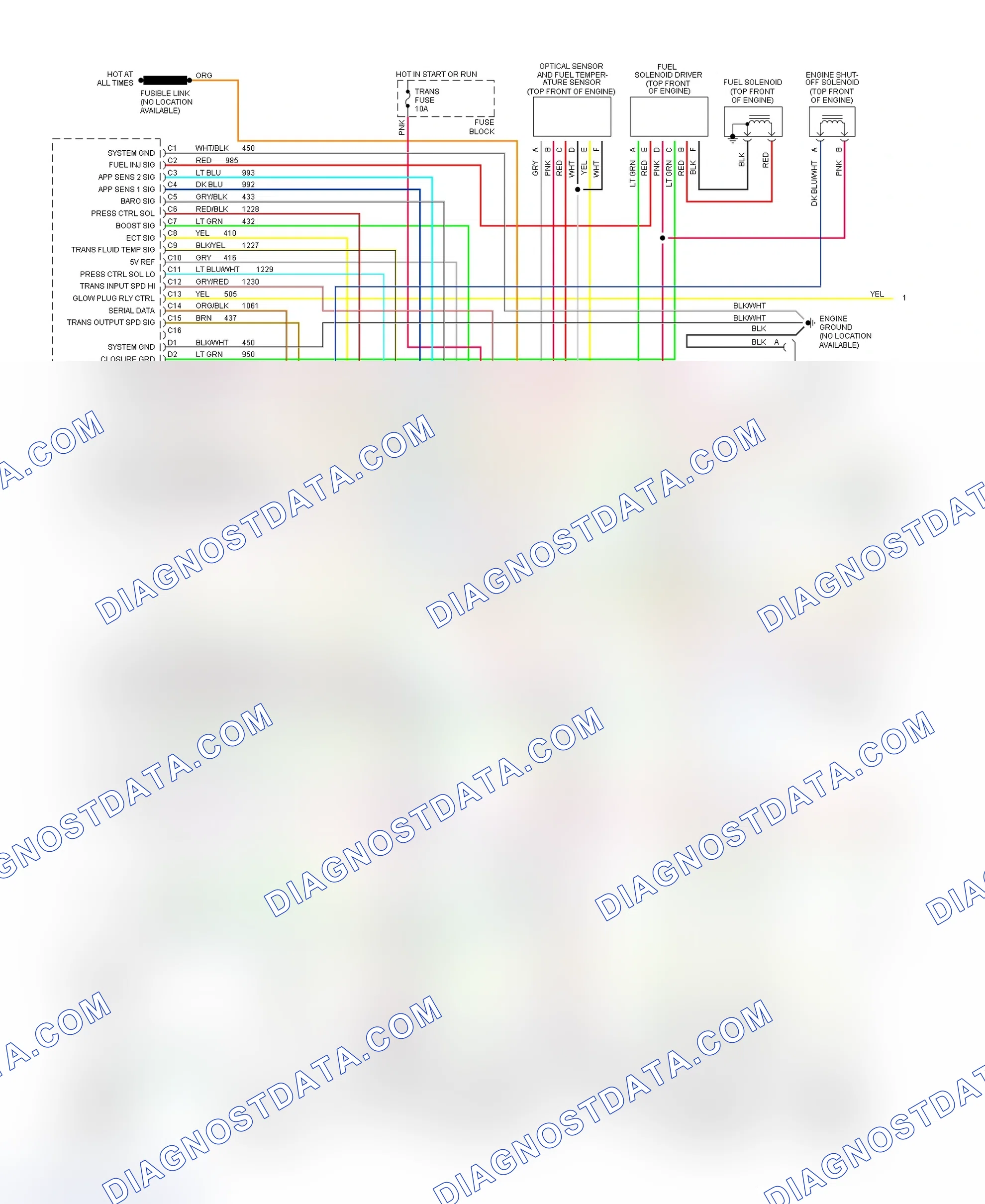 Scheme 273: Wiring Diagram ("P" Series - Commercial - (VIN F) With 4L80-E - 1 Of 2)