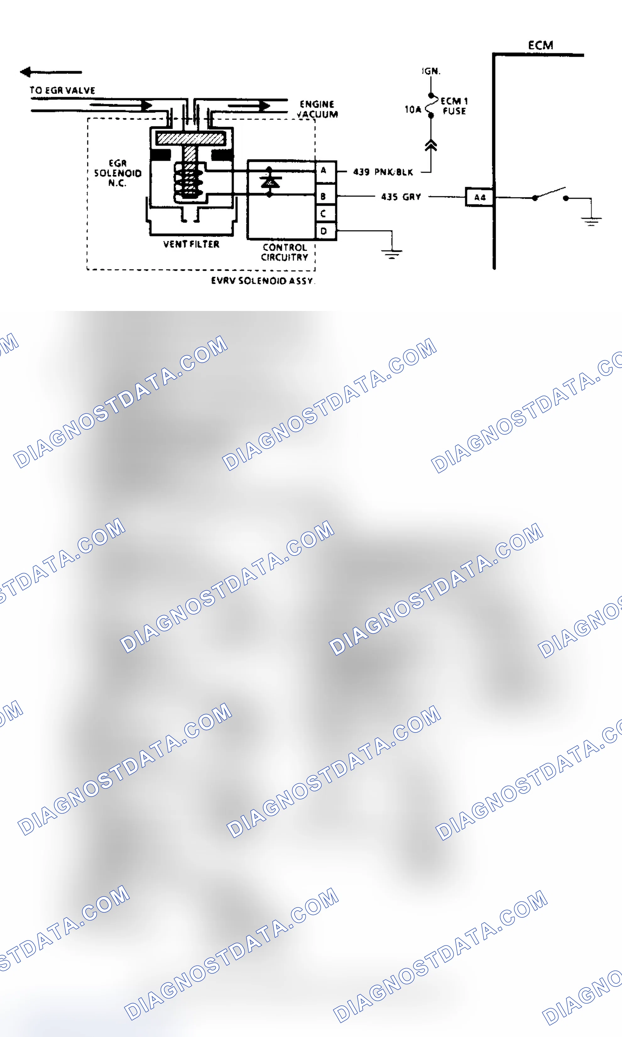 Scheme 61: Code 32, EGR System Failure (2.5L, 4.3L (Except "S/T"), 5.0L & 5.7L Under 8500 GVW) Flow Chart & Schematic