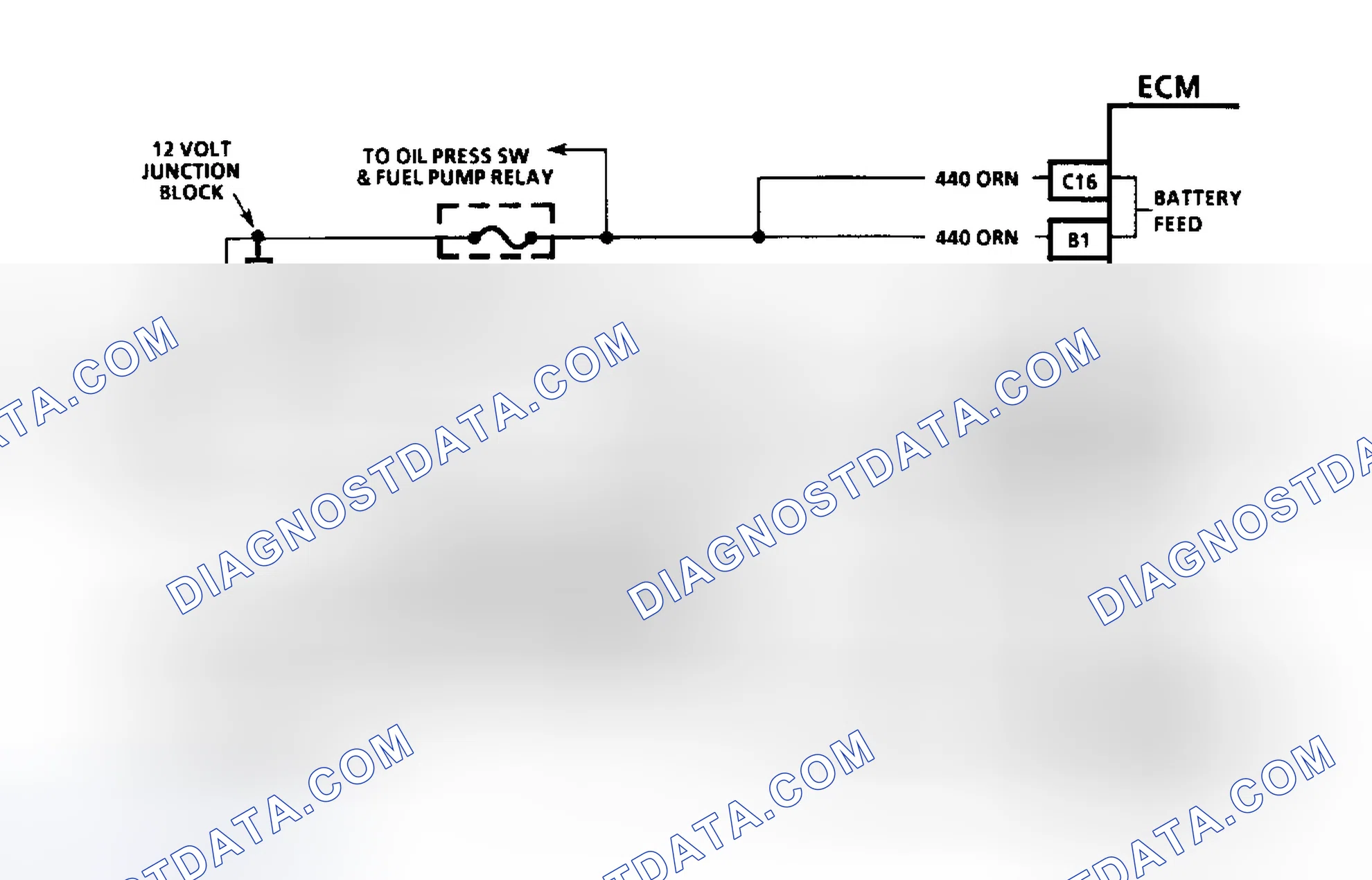 Scheme 2: Fuel Injection Diagnostic Circuit Schematic (Except 4.3L Turbo & Models With 4L80-E Transmission)