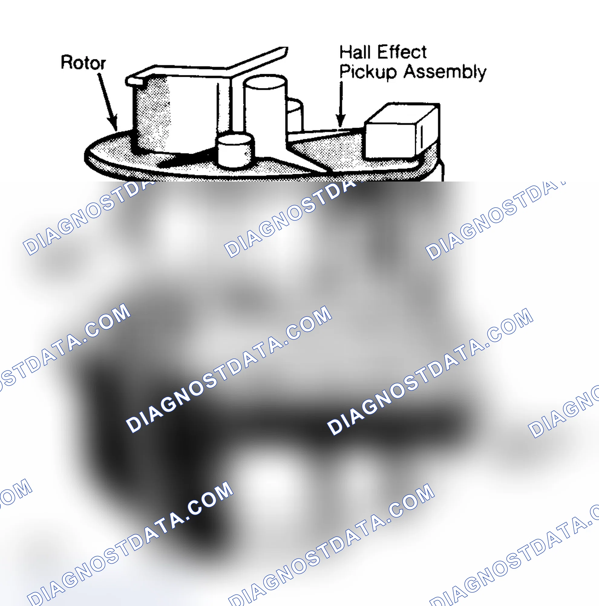 Scheme 266: Location of Hall Effect Pick-Up Assembly in Distributor