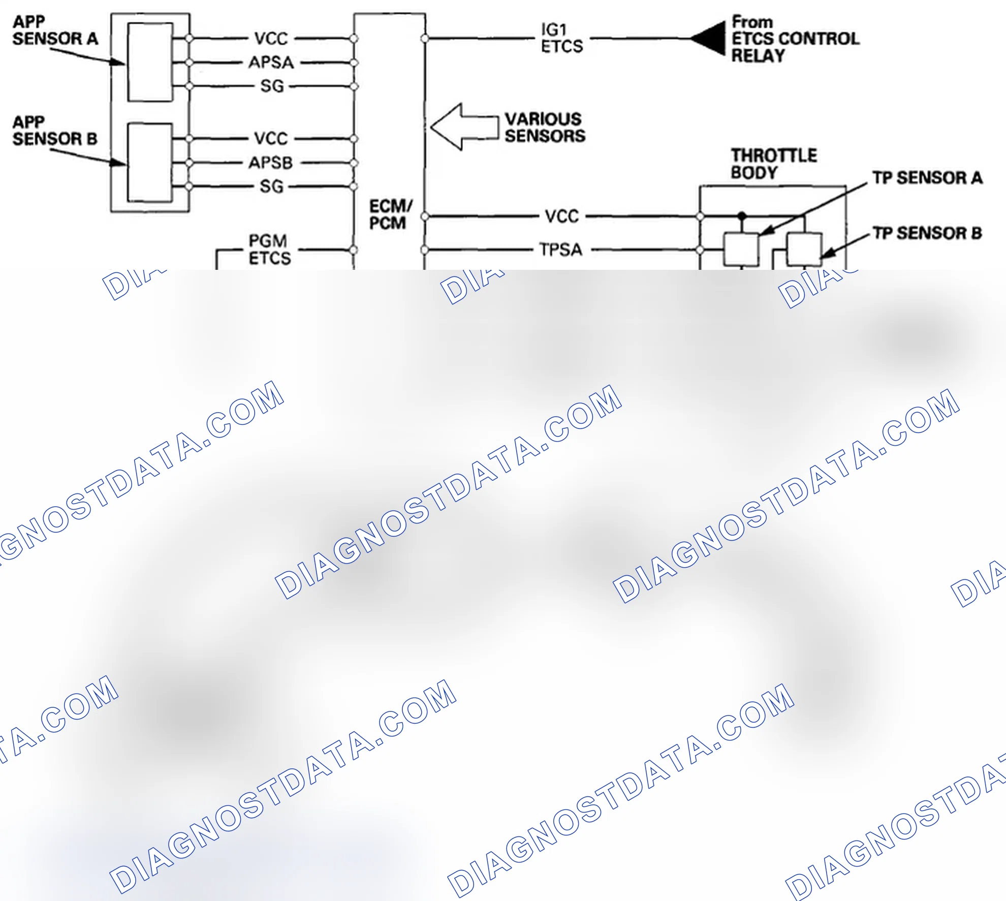 Scheme 331: Electronic Throttle Control System Diagram