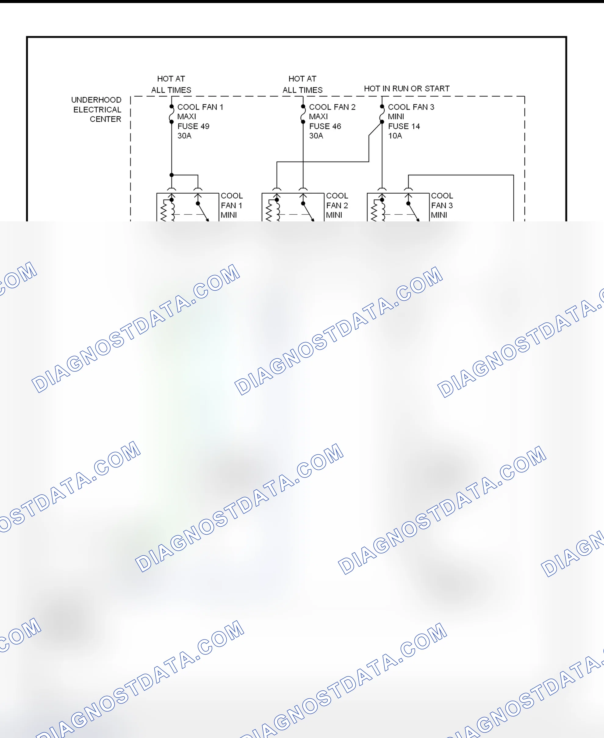 Scheme 30: Cooling Fan System Wiring Diagram (1999 Corvette)