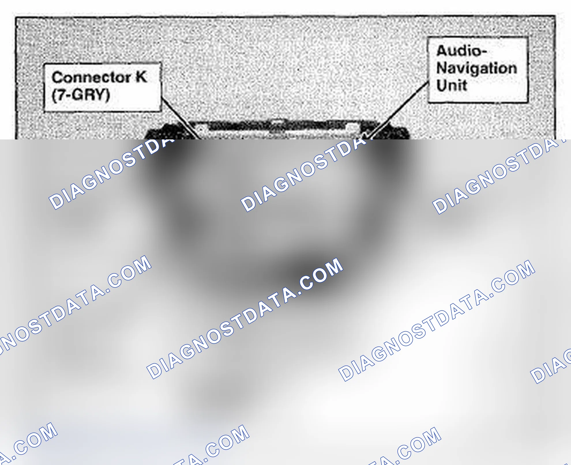 Scheme 1207: Behind Audio-Navigation Unit (Navigation) Component Location (Photo 198)