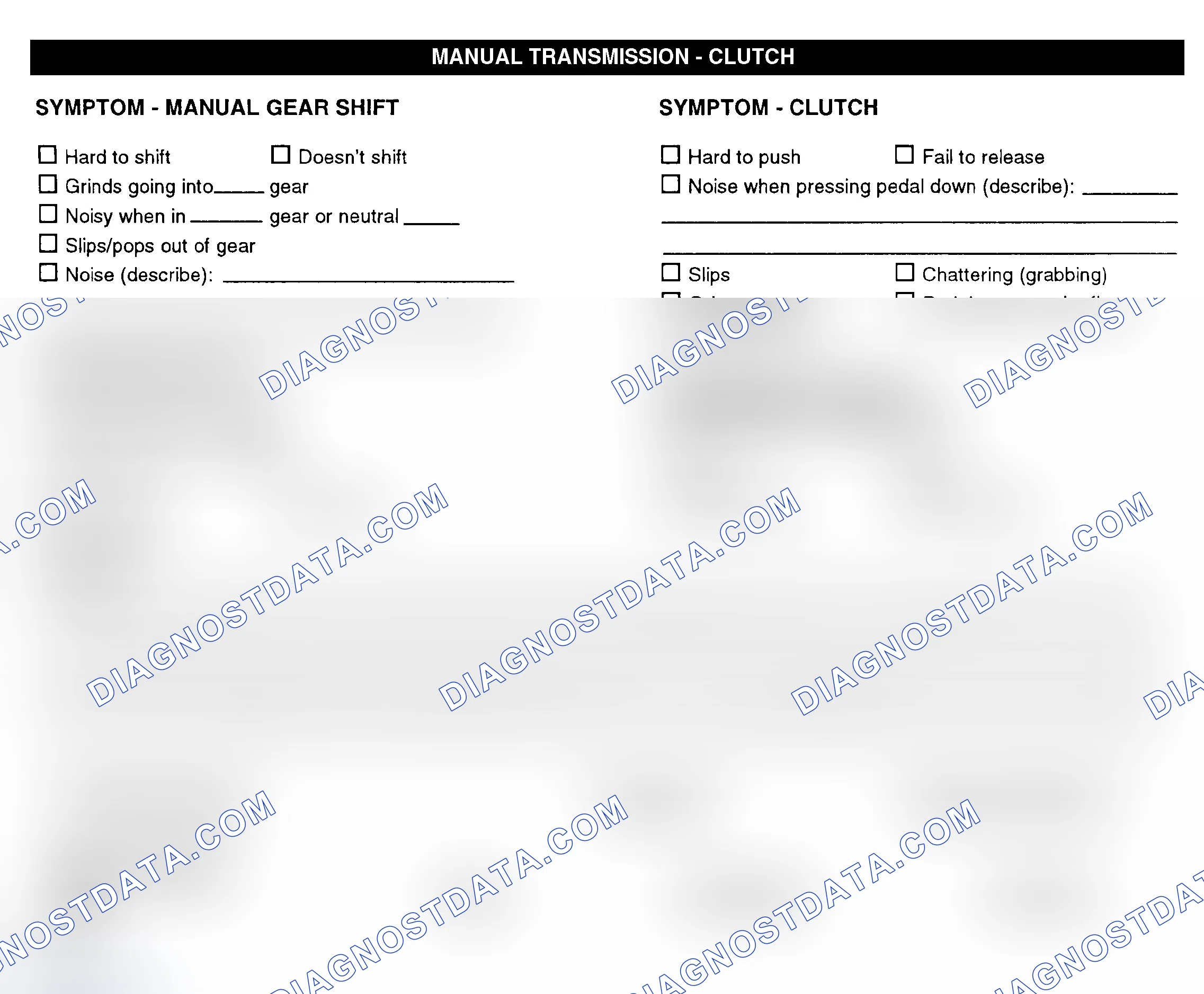 Scheme 10: Manual Transmission & Clutch