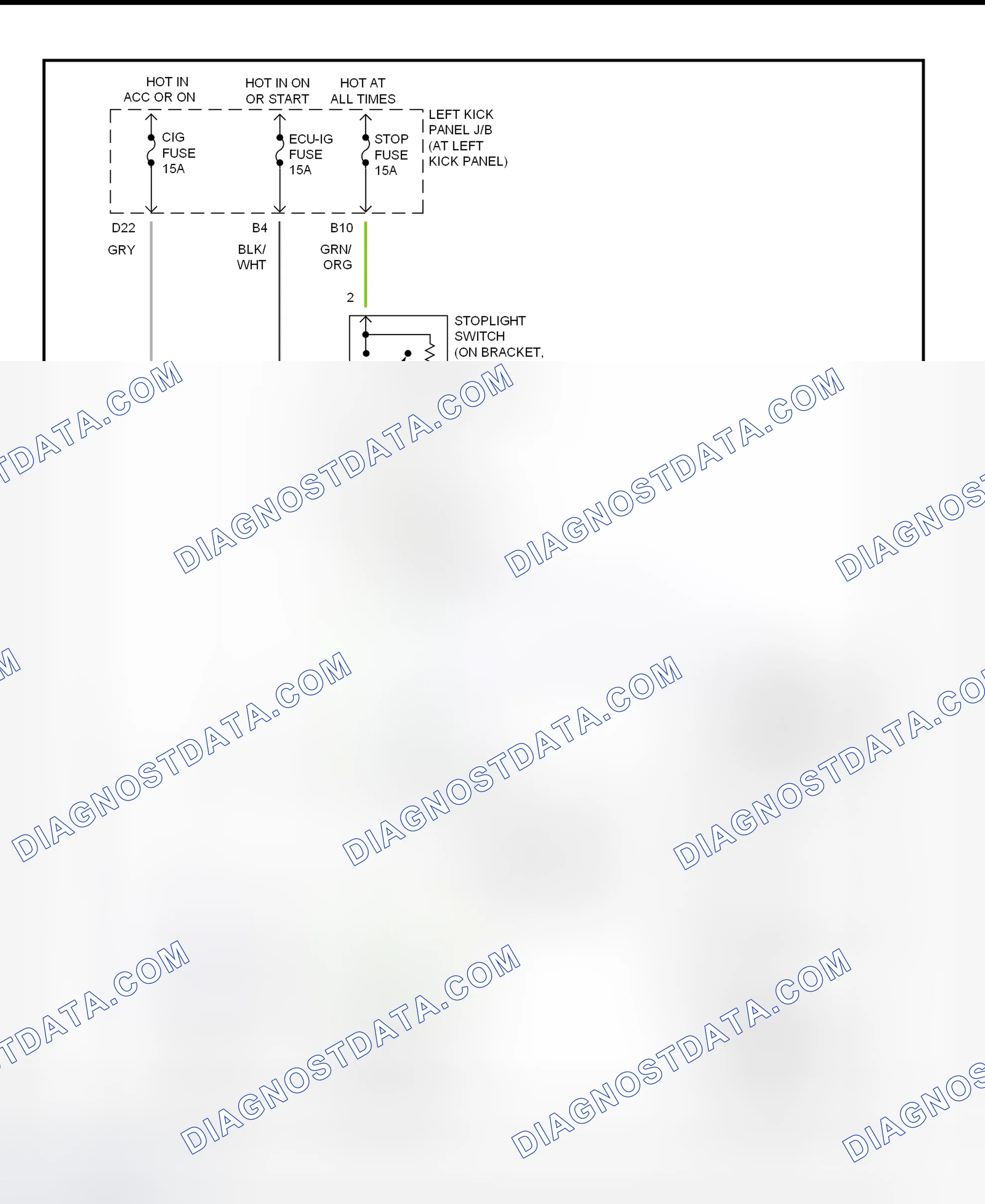 Scheme 124: Shift Lock System Wiring Diagram (Toyota Land Cruiser)