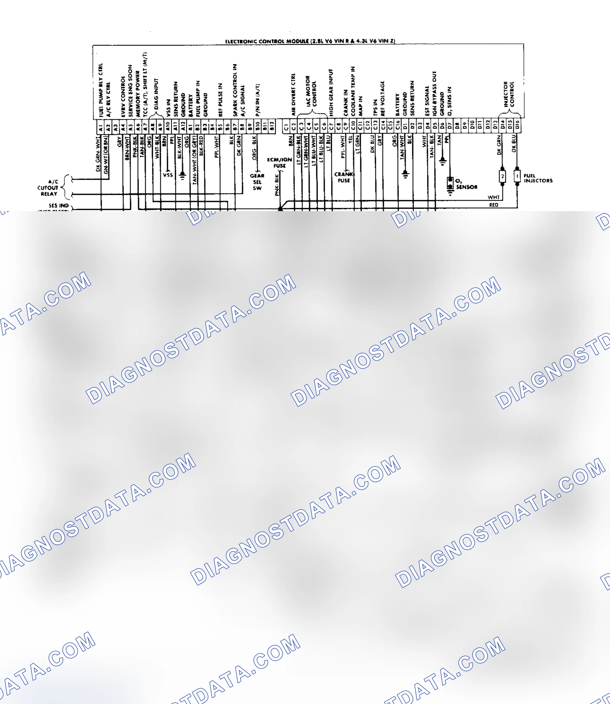 Scheme 156: "S/T" Series (2.8L & 4.3L) Wiring Diagram