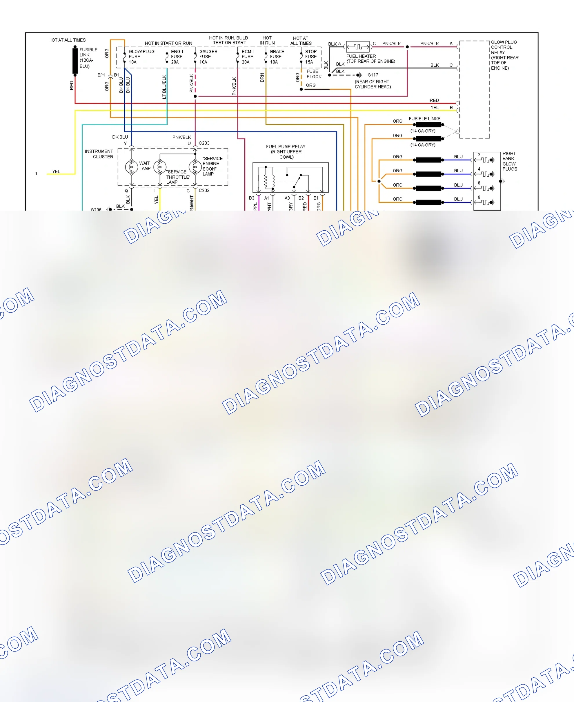 Scheme 123: Wiring Diagram ("C" & "K" Series Pickup, Sierra, Suburban, Tahoe & Yukon - Diesel VIN F & S With 4L80-E - 2 Of 2)