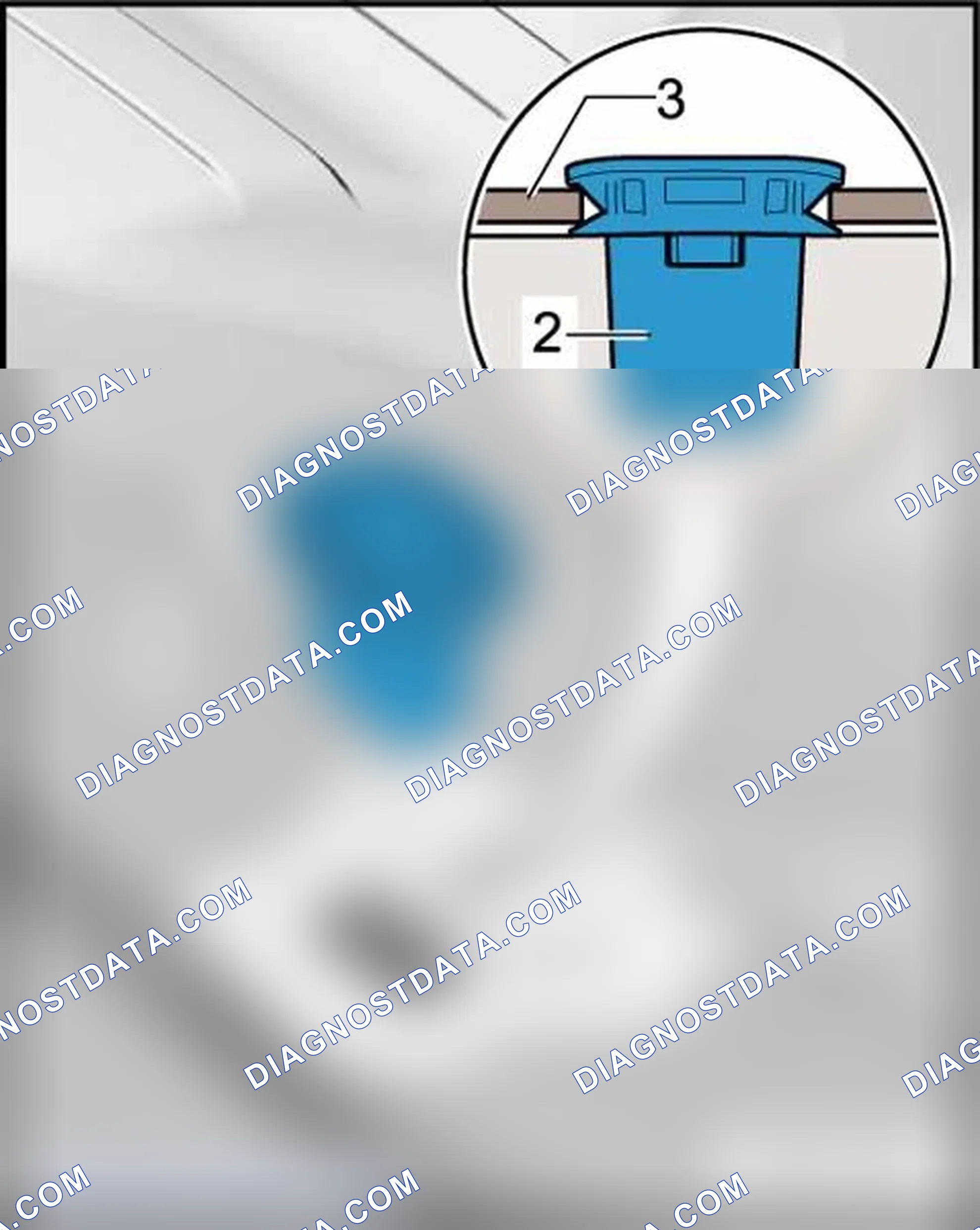 Scheme 232: REMOVE MOUNTING GROMMETS -2- FROM THE BODY OPENING AND THROW AWAY