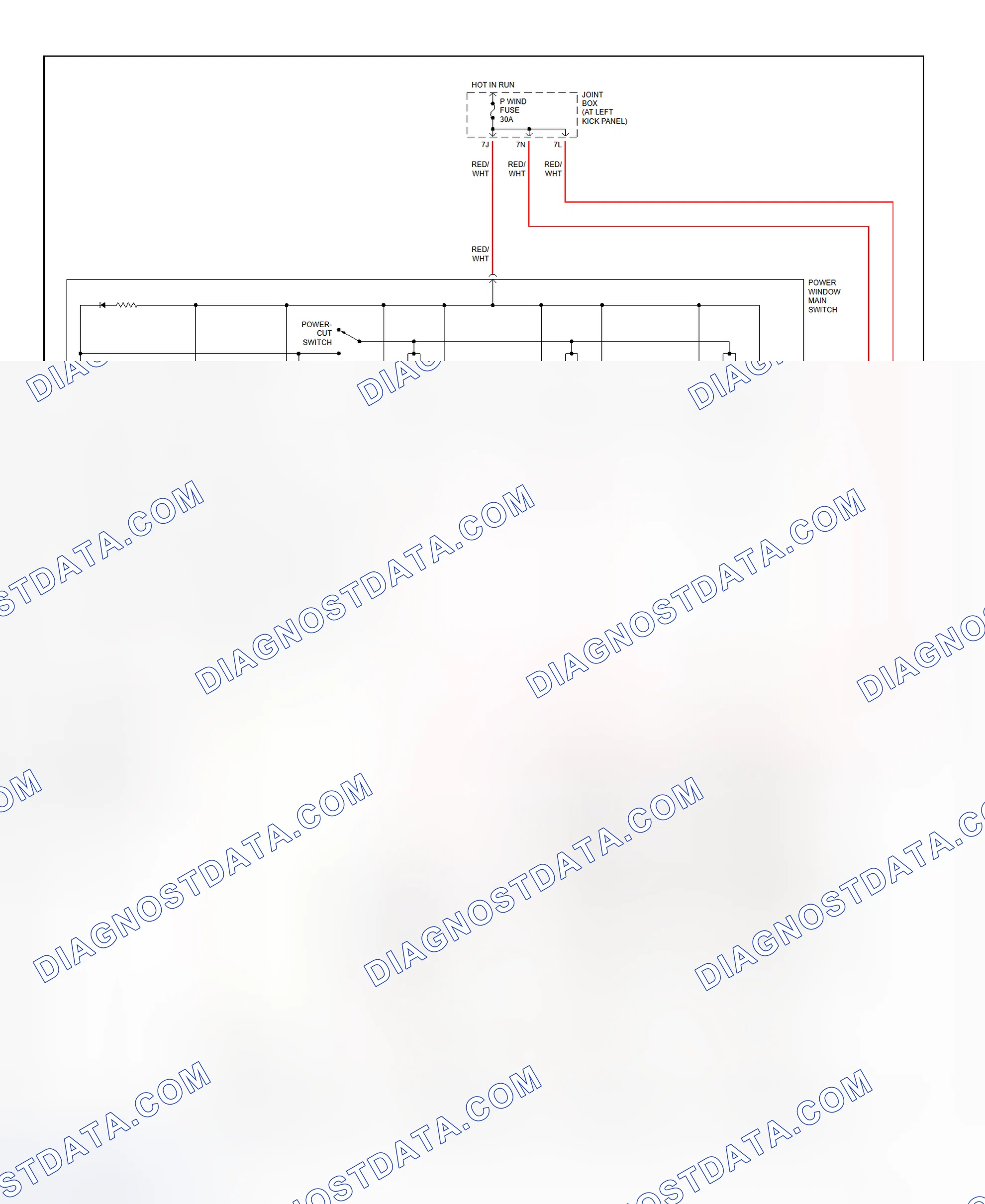Scheme 5: Power Window System Wiring Diagram (MPV)