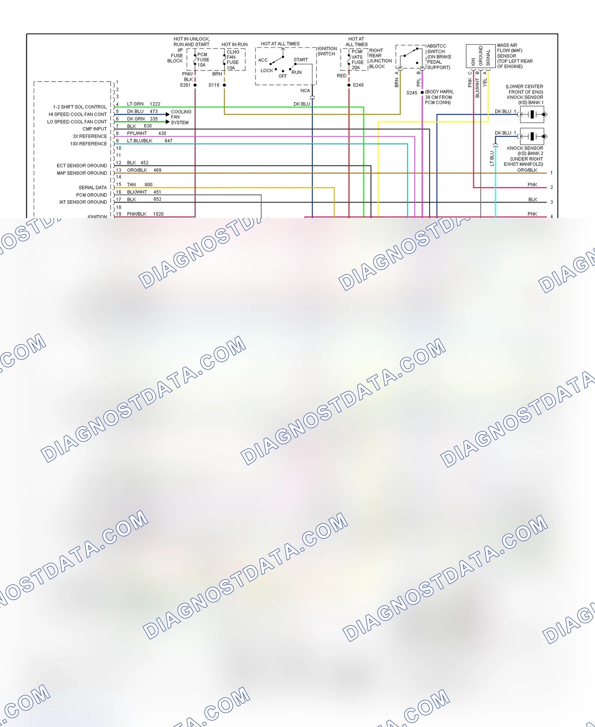 Scheme 164: PCM Wiring Diagram (Riviera - 3.8L - 1 Of 4)