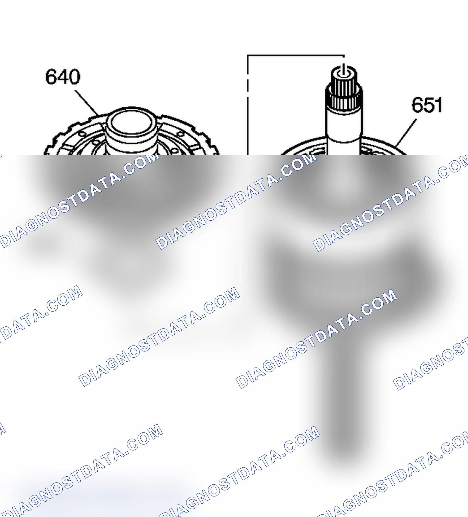 Scheme 662: Center Support and Gear Unit Assembly Disassemble