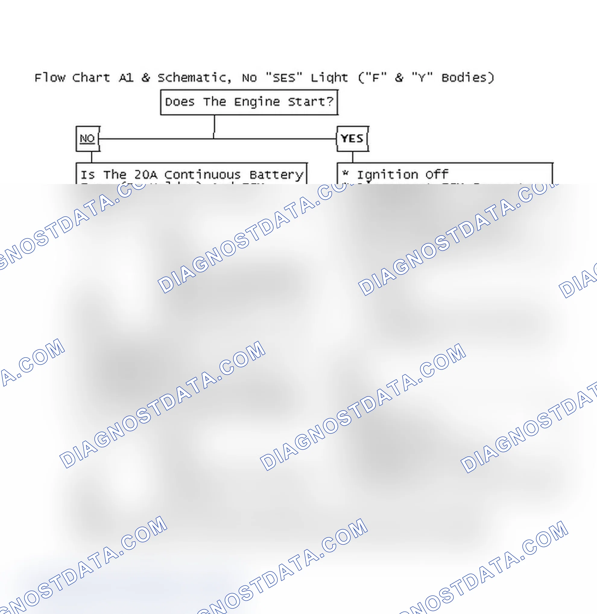 Scheme 246: Flow Chart A1 & Schematic, No "SES" Light ("F" & "Y" Bodies)