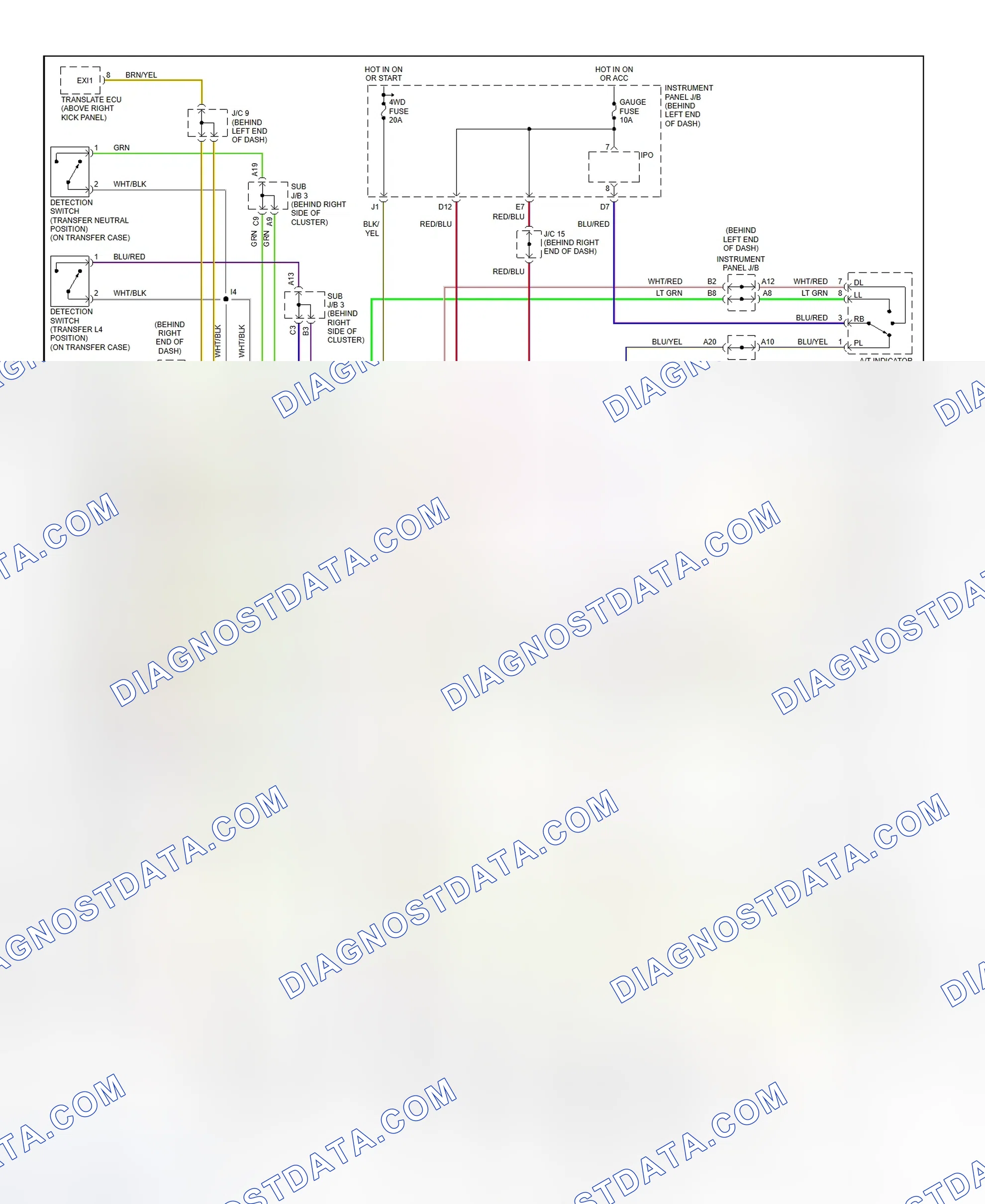 Scheme 6: Transfer Case Electronic Control System Wiring Diagram (Sequoia)