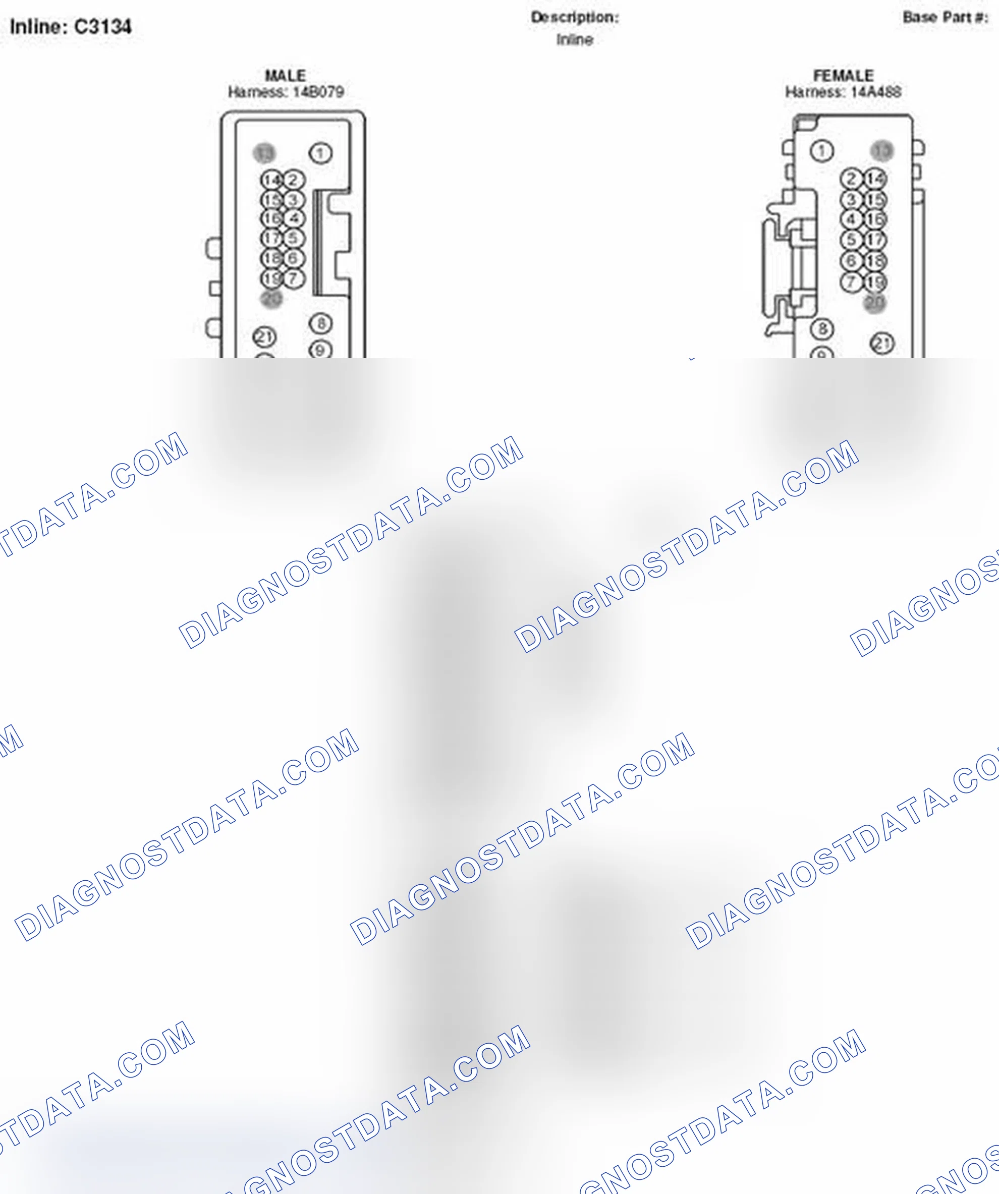 Scheme 342: Inline Connector End View (C3134)
