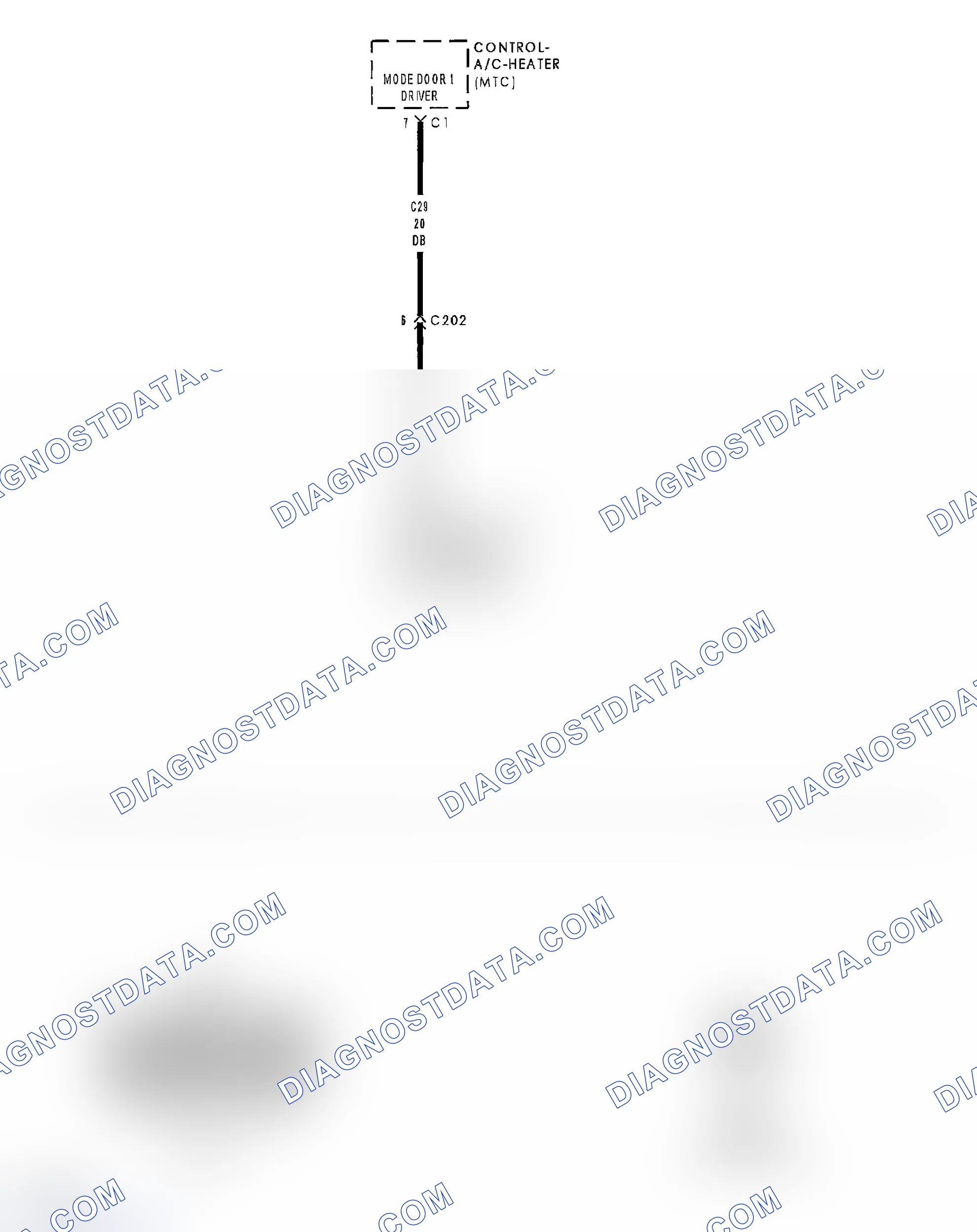 Scheme 100: B1042-PANEL MODE DOOR 1 CONTROL CIRCUIT HIGH (MTC)