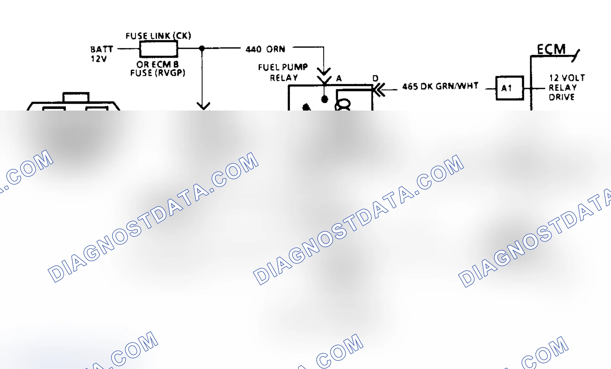 Scheme 106: Code 54, Fuel Pump Schematic (All Others)