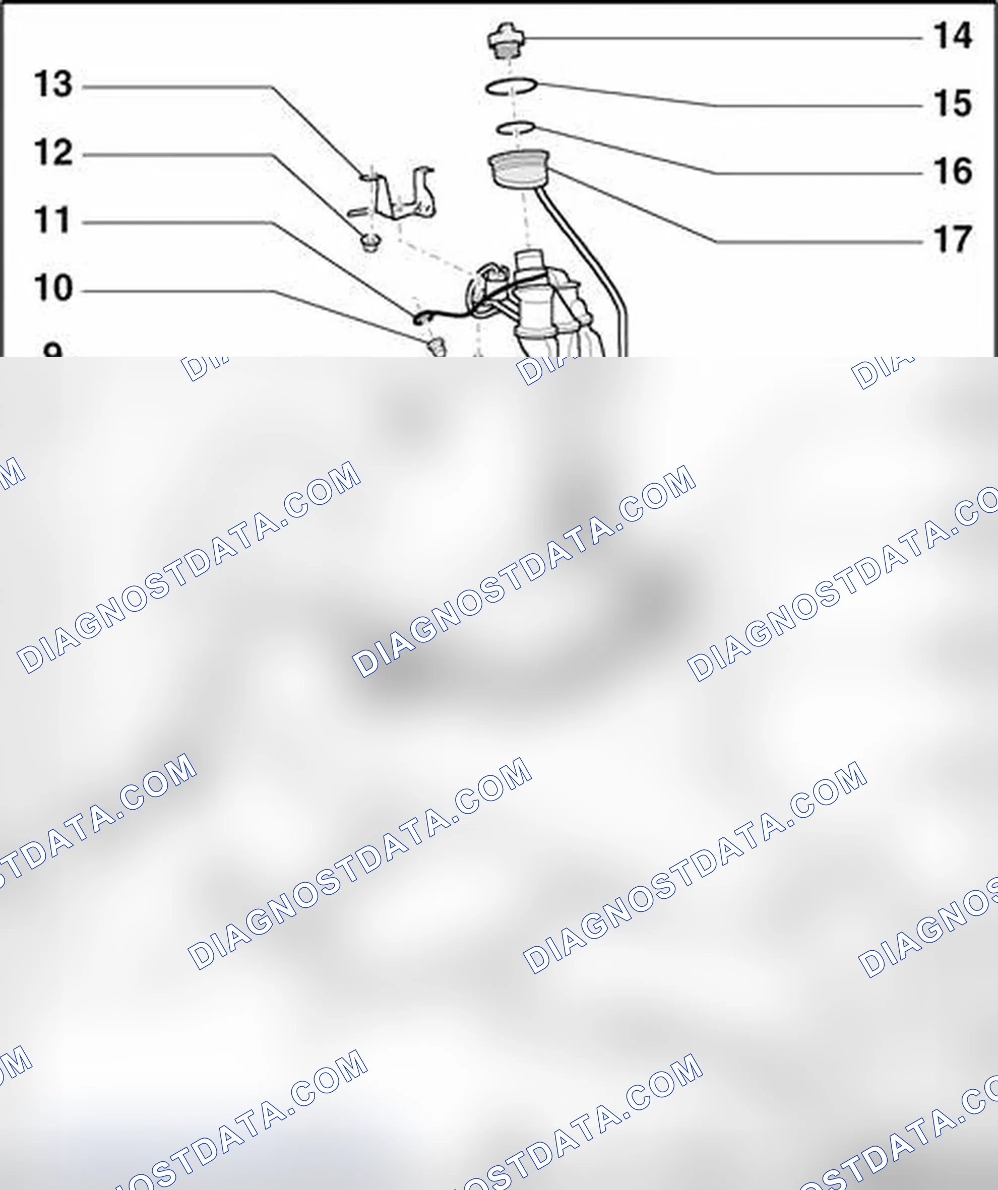 Scheme 1: Fuel tank with attachments, component overview