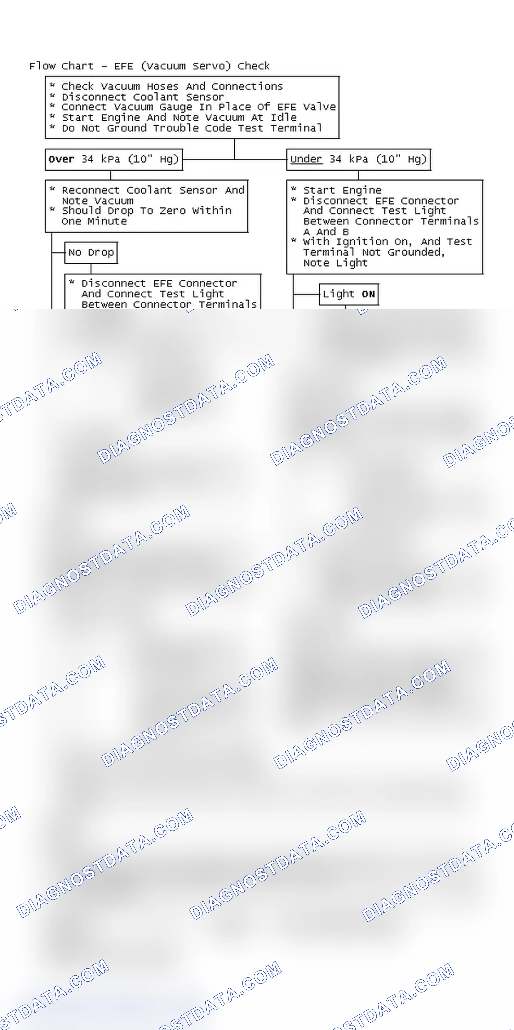 Scheme 226: Flow Chart - EFE (Vacuum Servo) Check