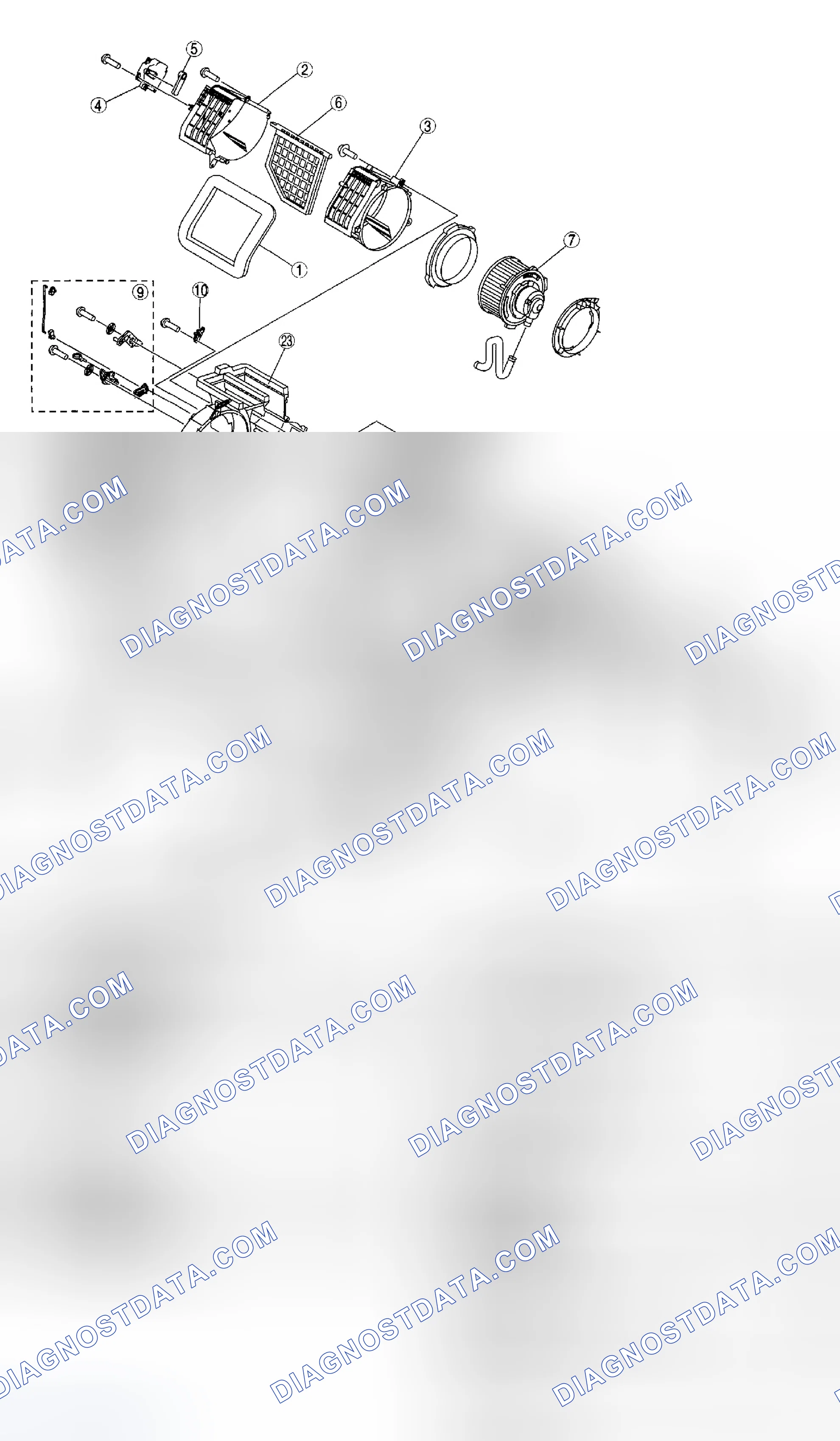Scheme 20: A/C UNIT DISASSEMBLY/ASSEMBLY [MANUAL AIR CONDITIONER]
