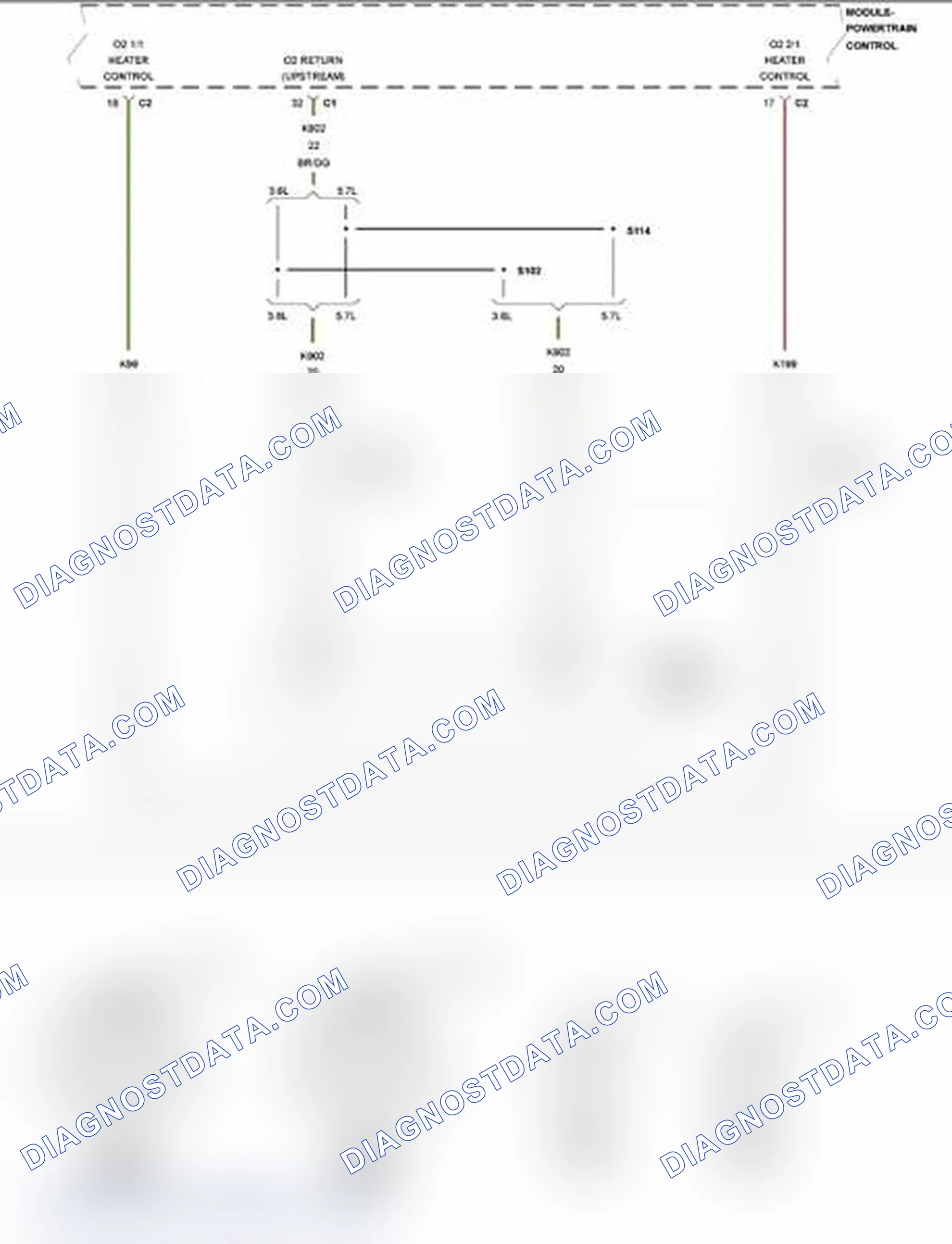 Scheme 437: P2245-O2 SENSOR 1/1, 2/1 REFERENCE VOLTAGE CIRCUIT LOW