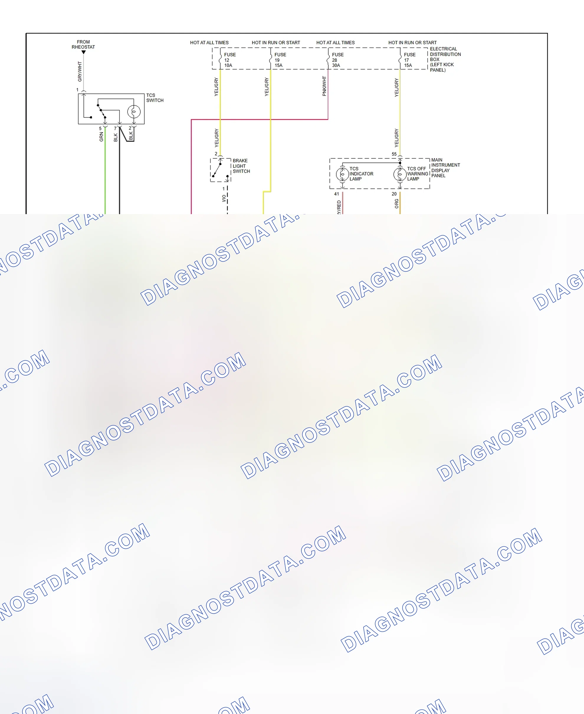 Fig. 8: Traction Control System Wiring Diagram (1995)