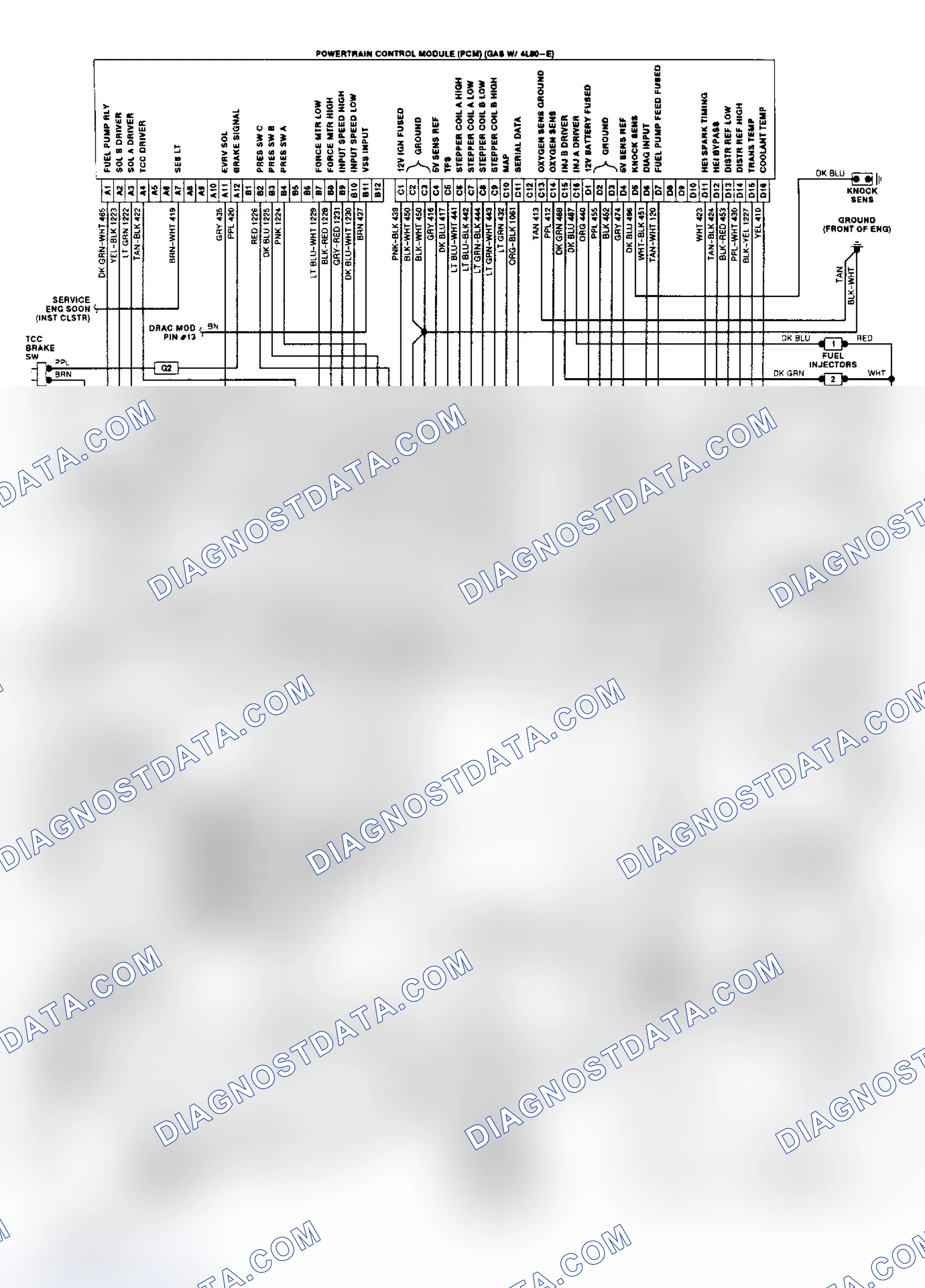 Scheme 17: Wiring Diagram ("P" Series Chassis 4.3L, 5.7L & 7.4L W/4L80-E Trans.)