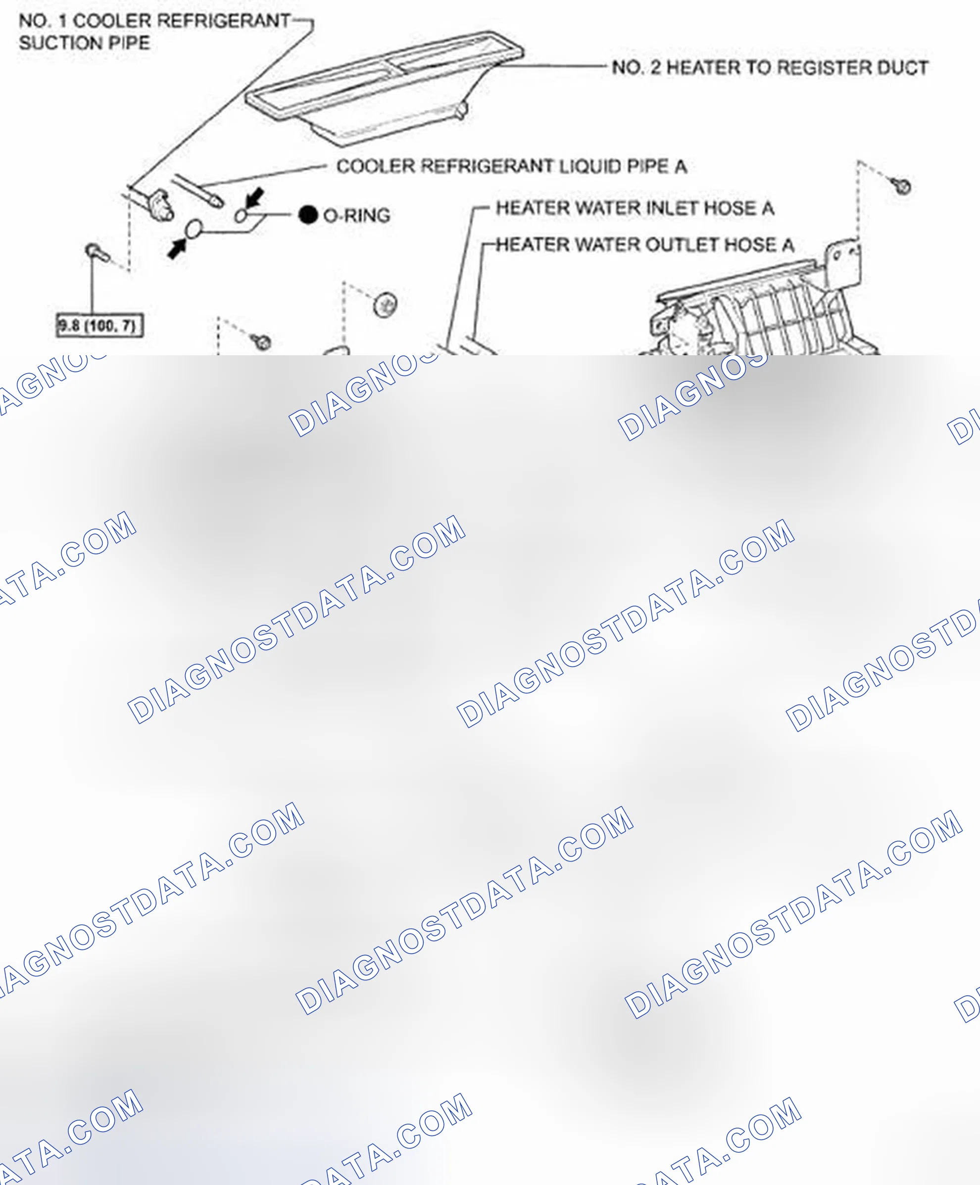 Fig. 138: Identifying Air Conditioning And Blower Unit Components With Torque Specifications (1 Of 2)