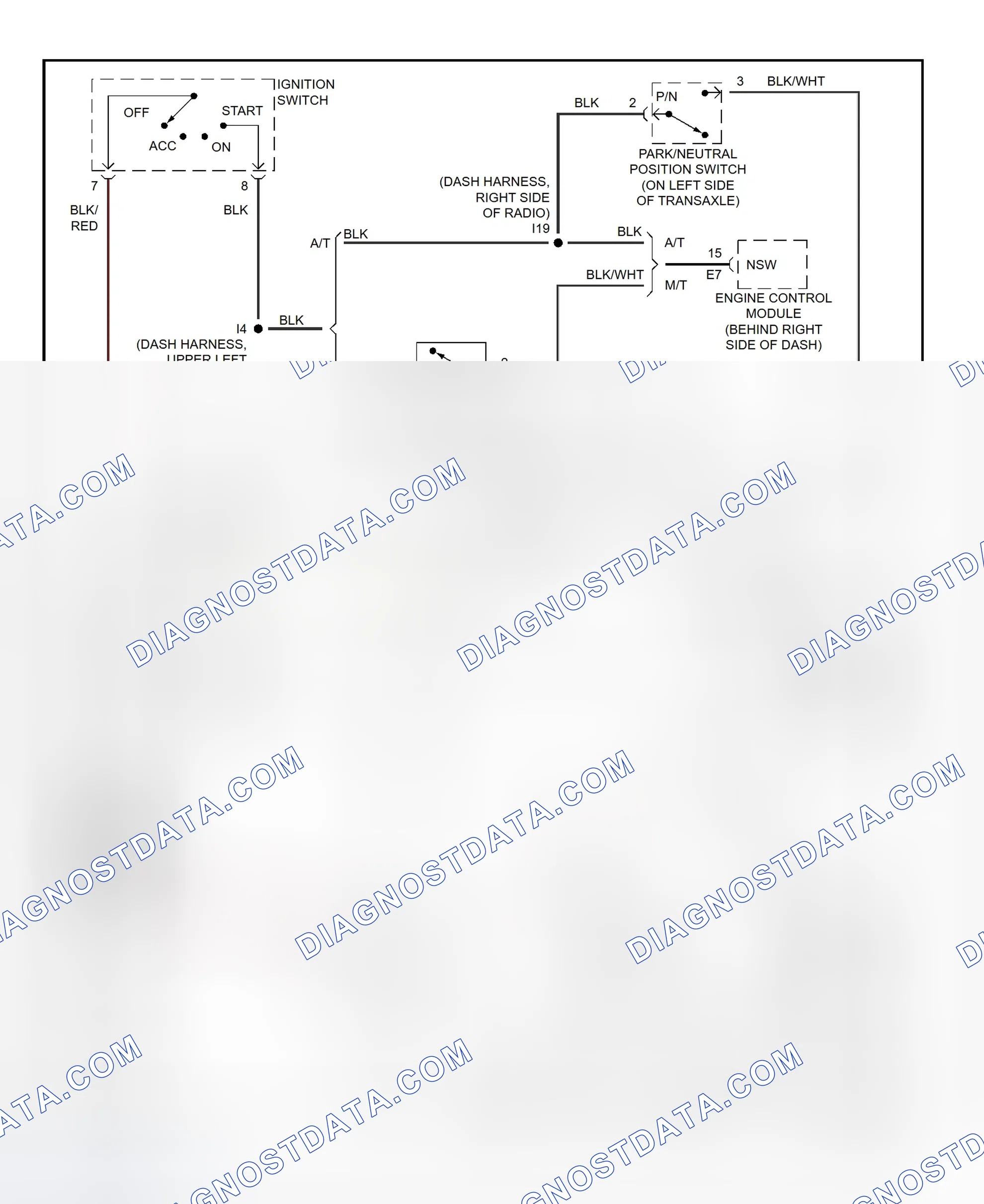 Fig. 35: Starting System Wiring Diagram (Tercel)