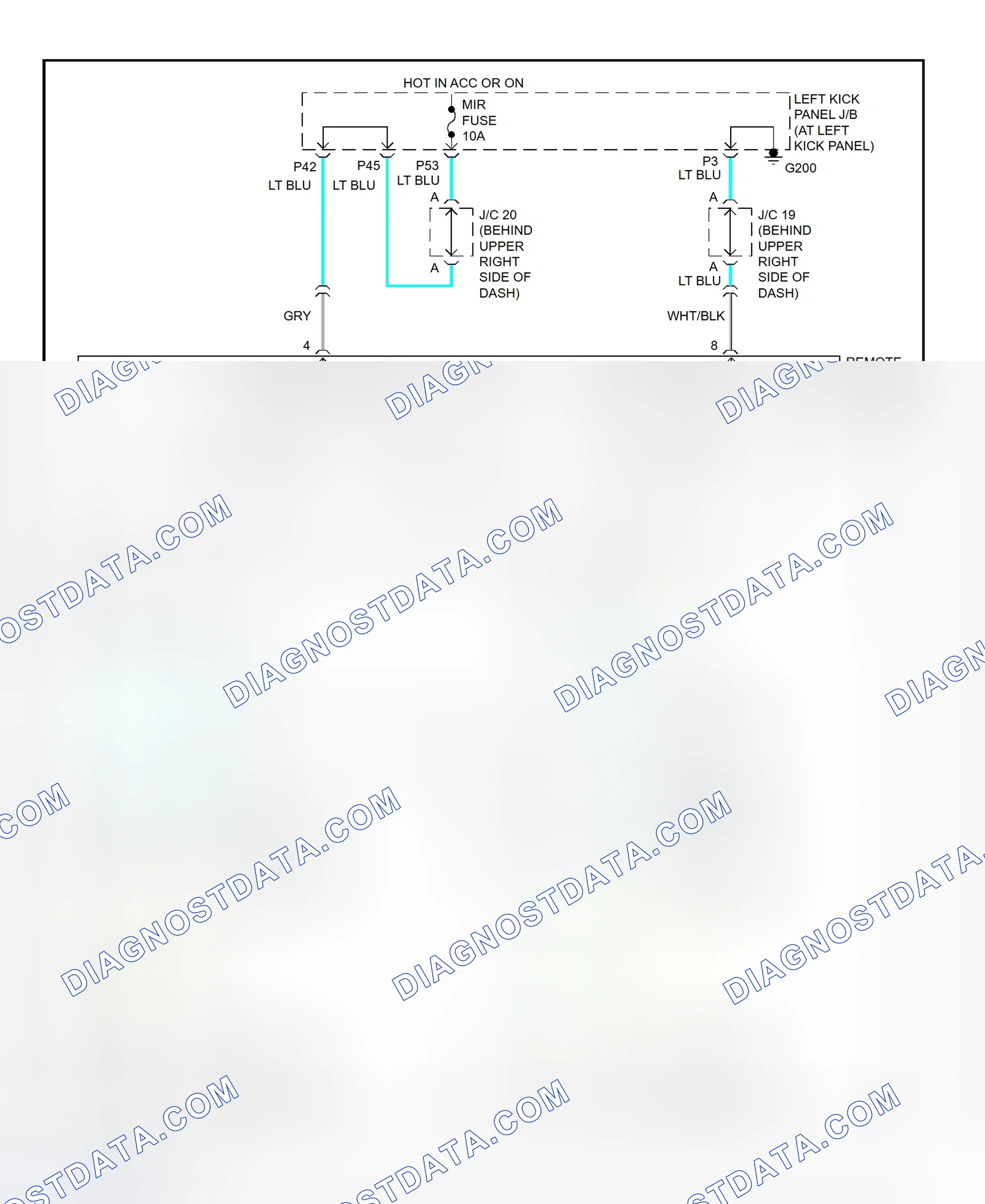 Scheme 34: Power Mirror System Wiring Diagram (Land Cruiser)