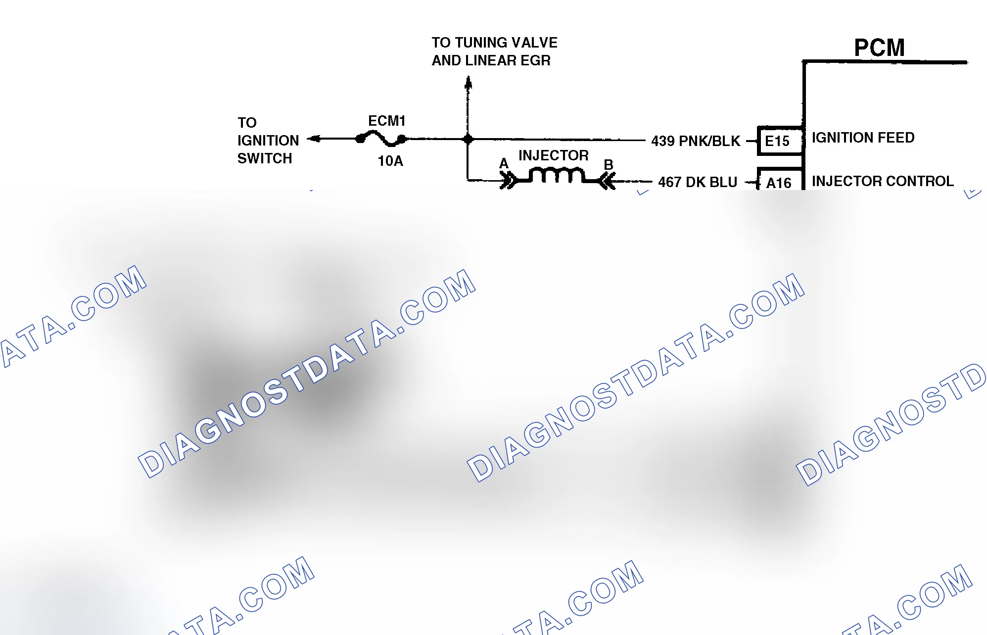 Scheme 53: Code 42 Schematic ("L" & "M" Series 4.3L VIN W) Ignition Control