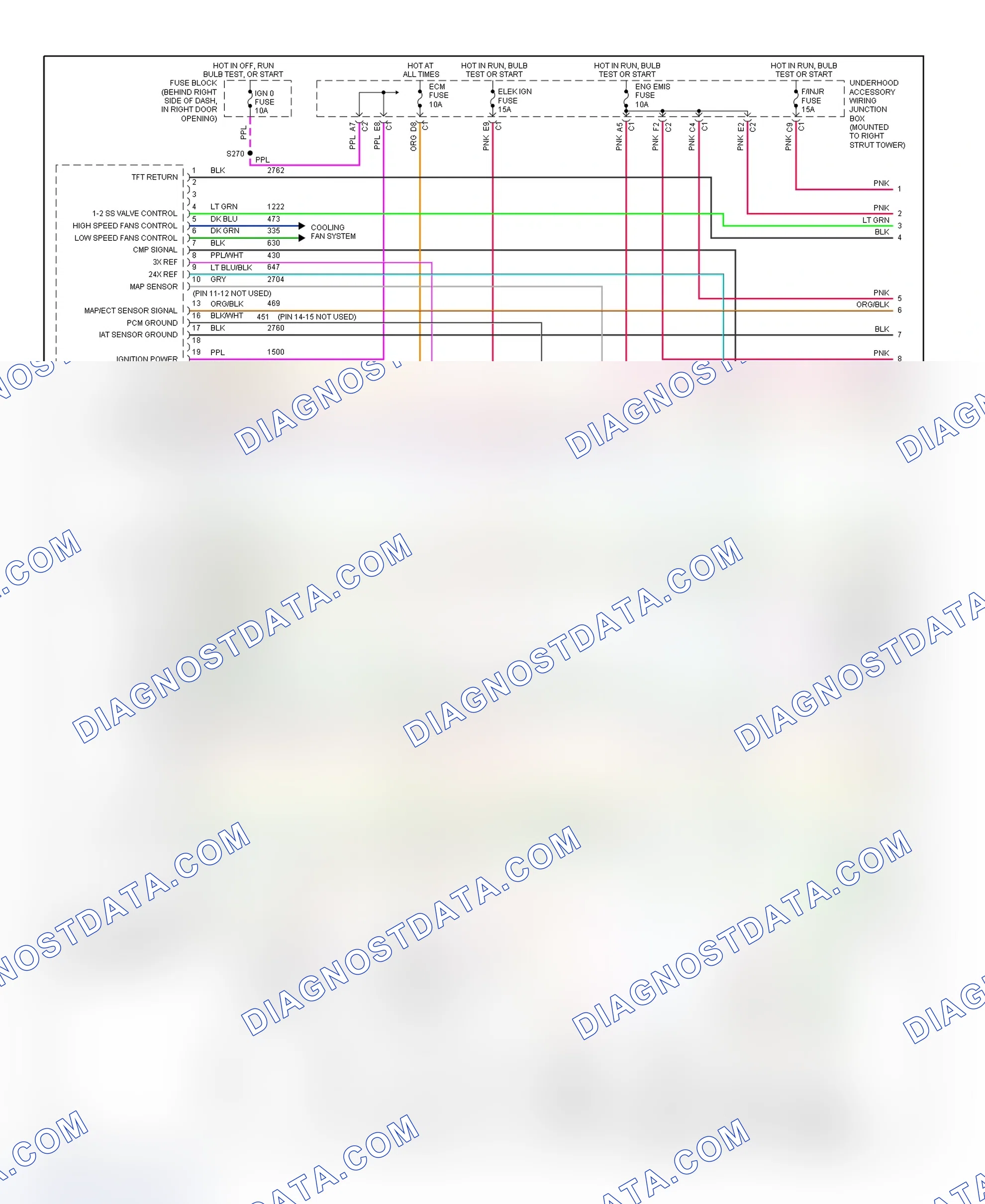 Scheme 44: PCM Wiring Diagram (Century - 3.1L - 1 Of 4)