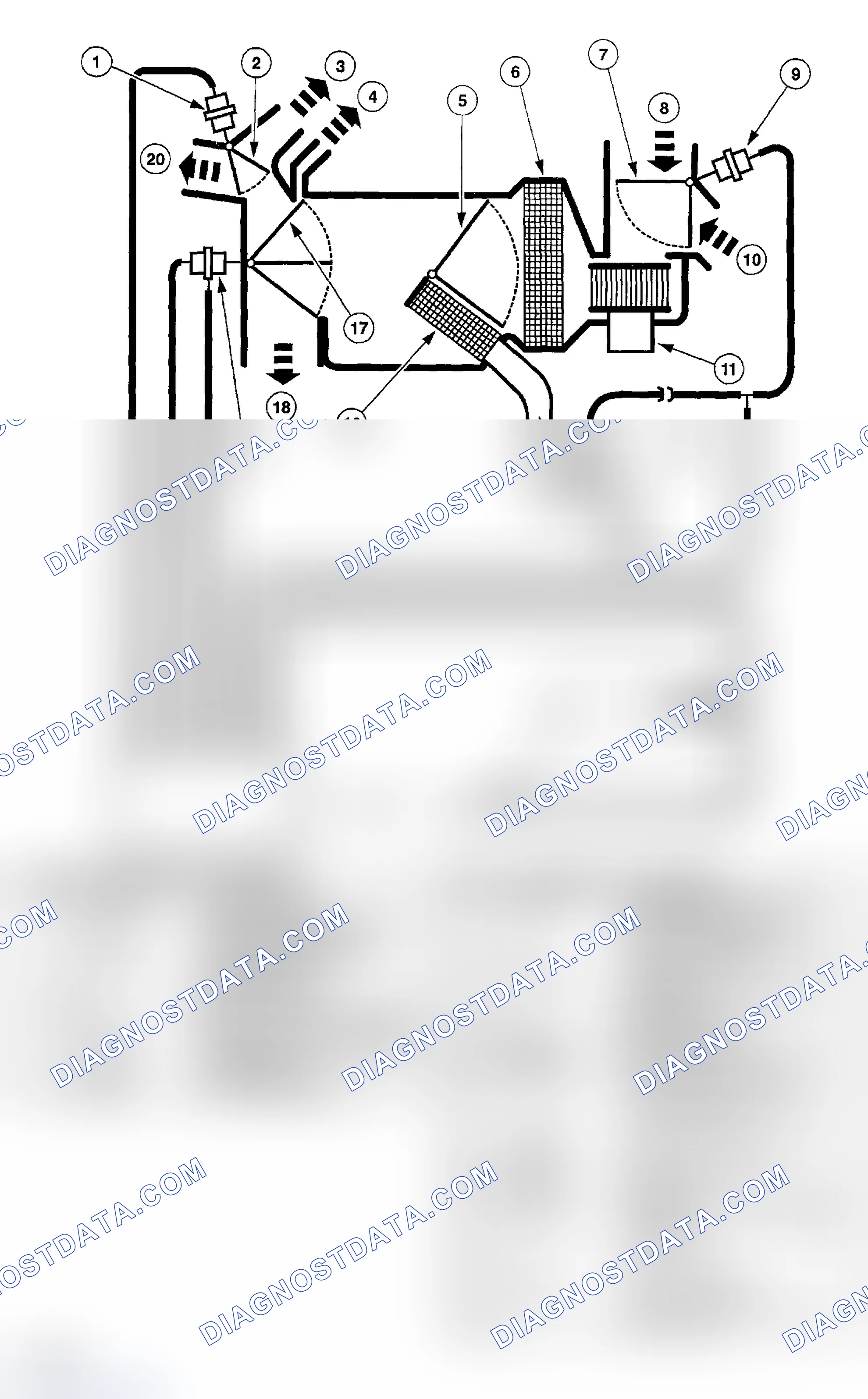 Scheme 86: Vacuum Schematic - Manual Climate Control System