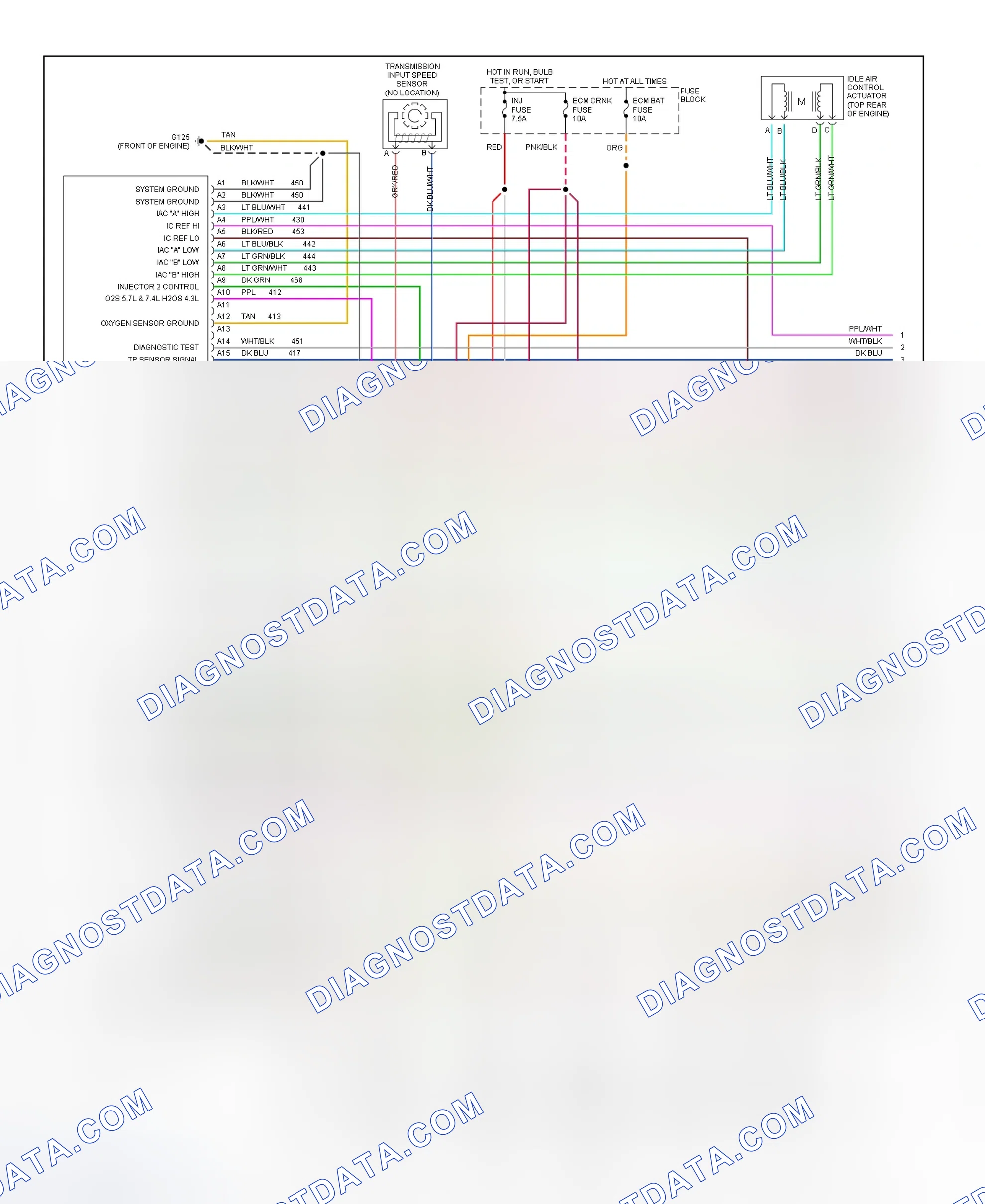 Scheme 255: Wiring Diagram ("P" Series - Commercial & Motorhome - 5.7L With 4L80-E - 1 Of 3)