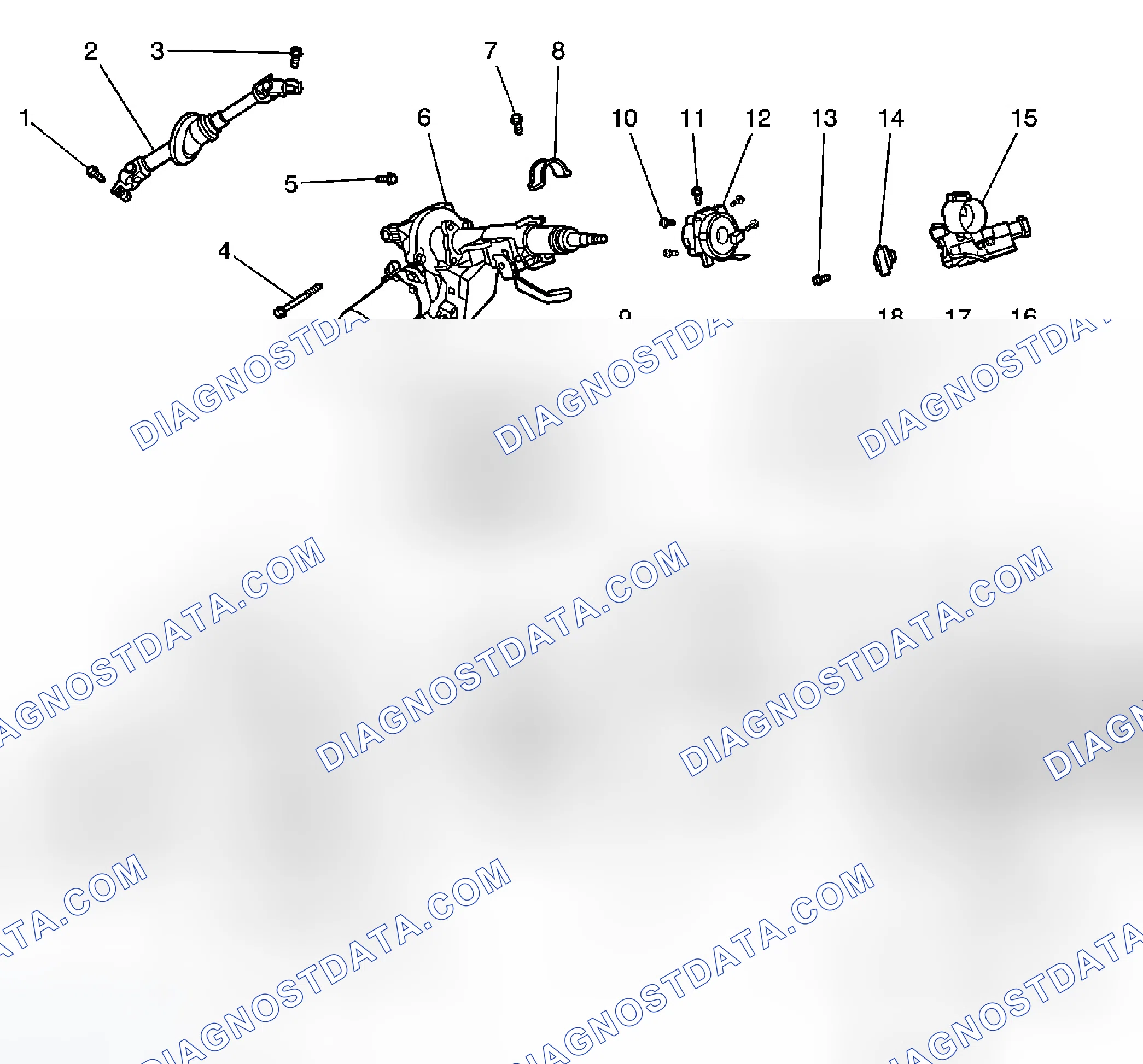 Scheme 2: Steering Column Disassembled View