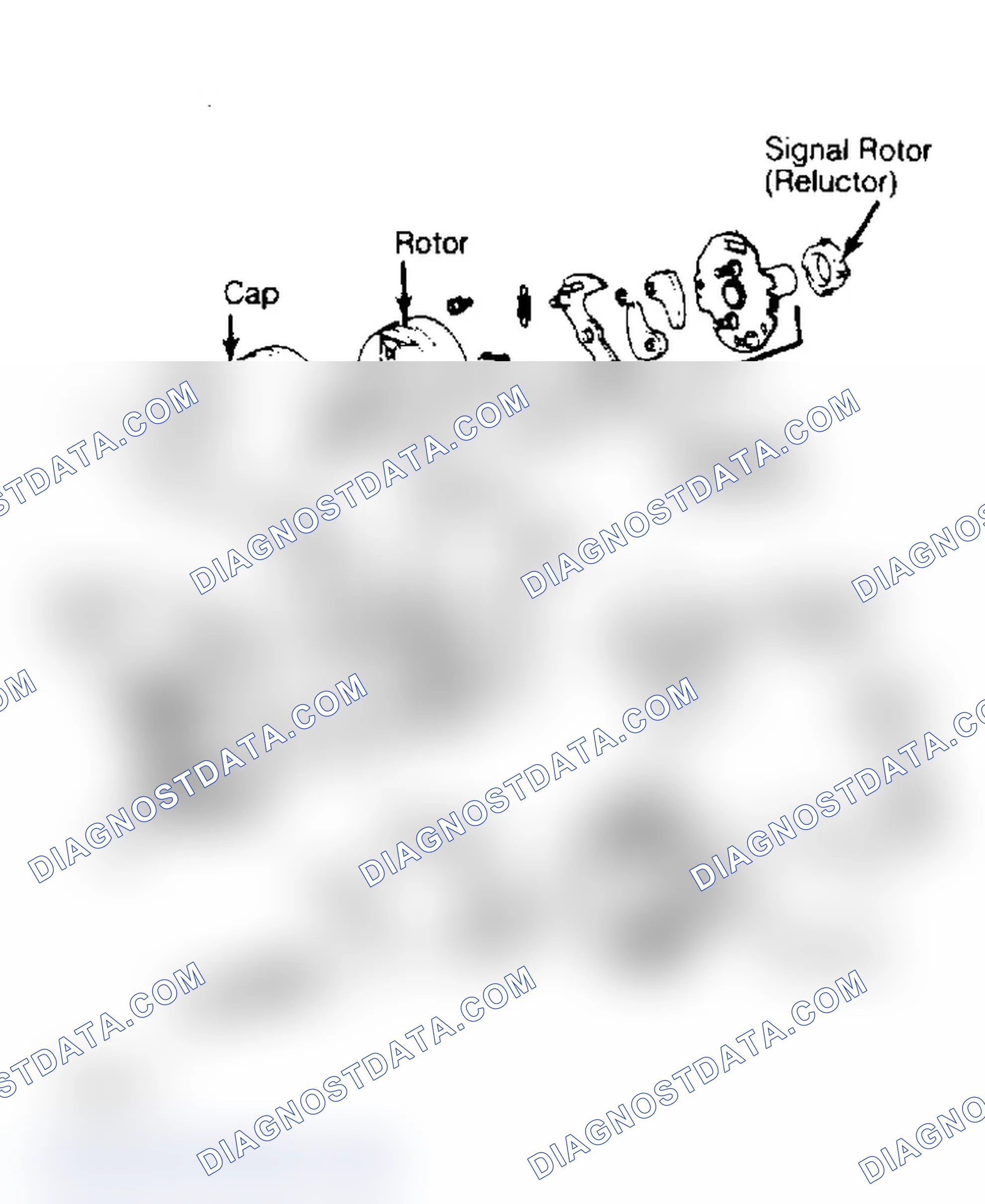 Scheme 6: Exploded View of Distributor Used W/1.6L & 2.6L Engines Note location of governor springs.