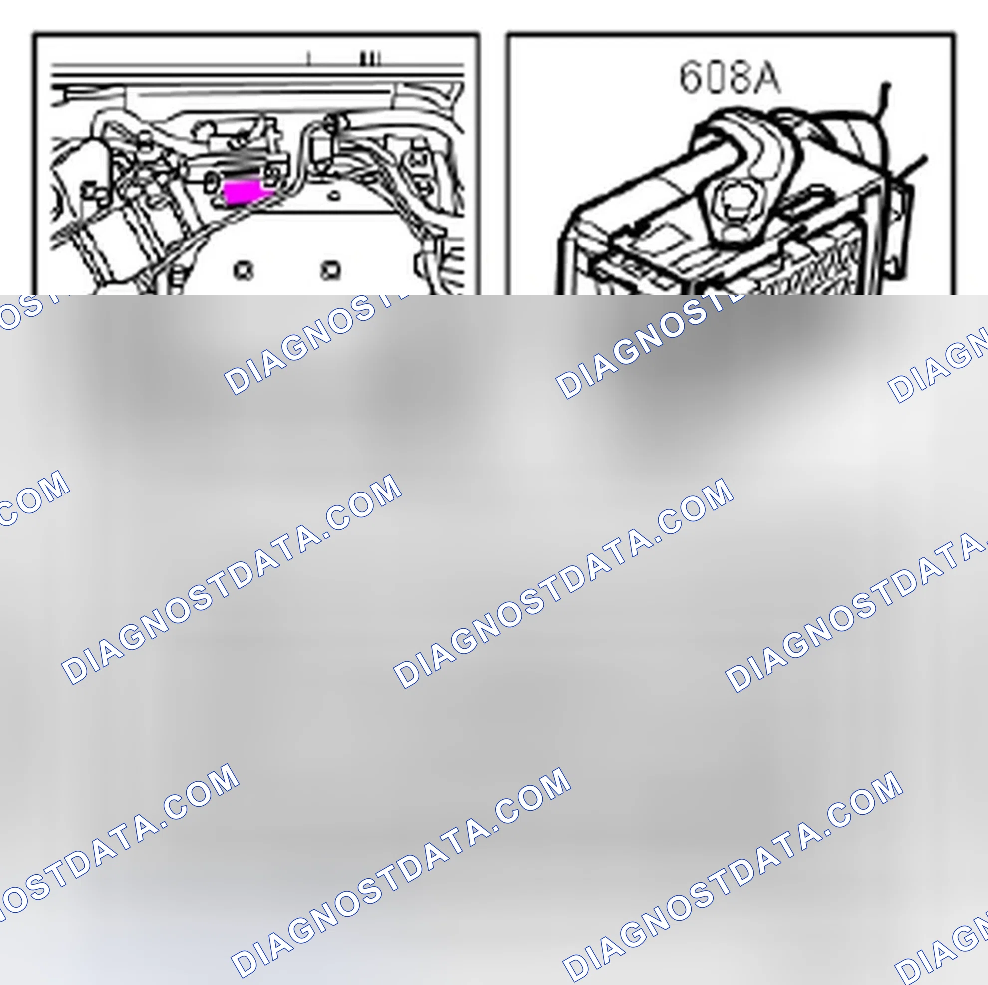 Scheme 889: Control module, Motronic E9, B284, switch A, engine (608A)